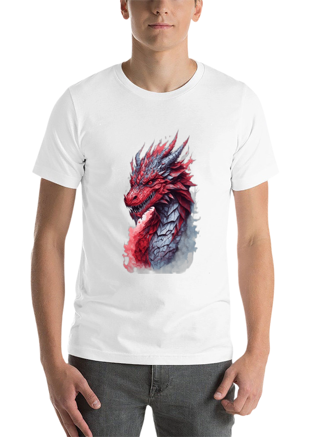 Black Dragon Graphic Print Black T-Shirt view 14
