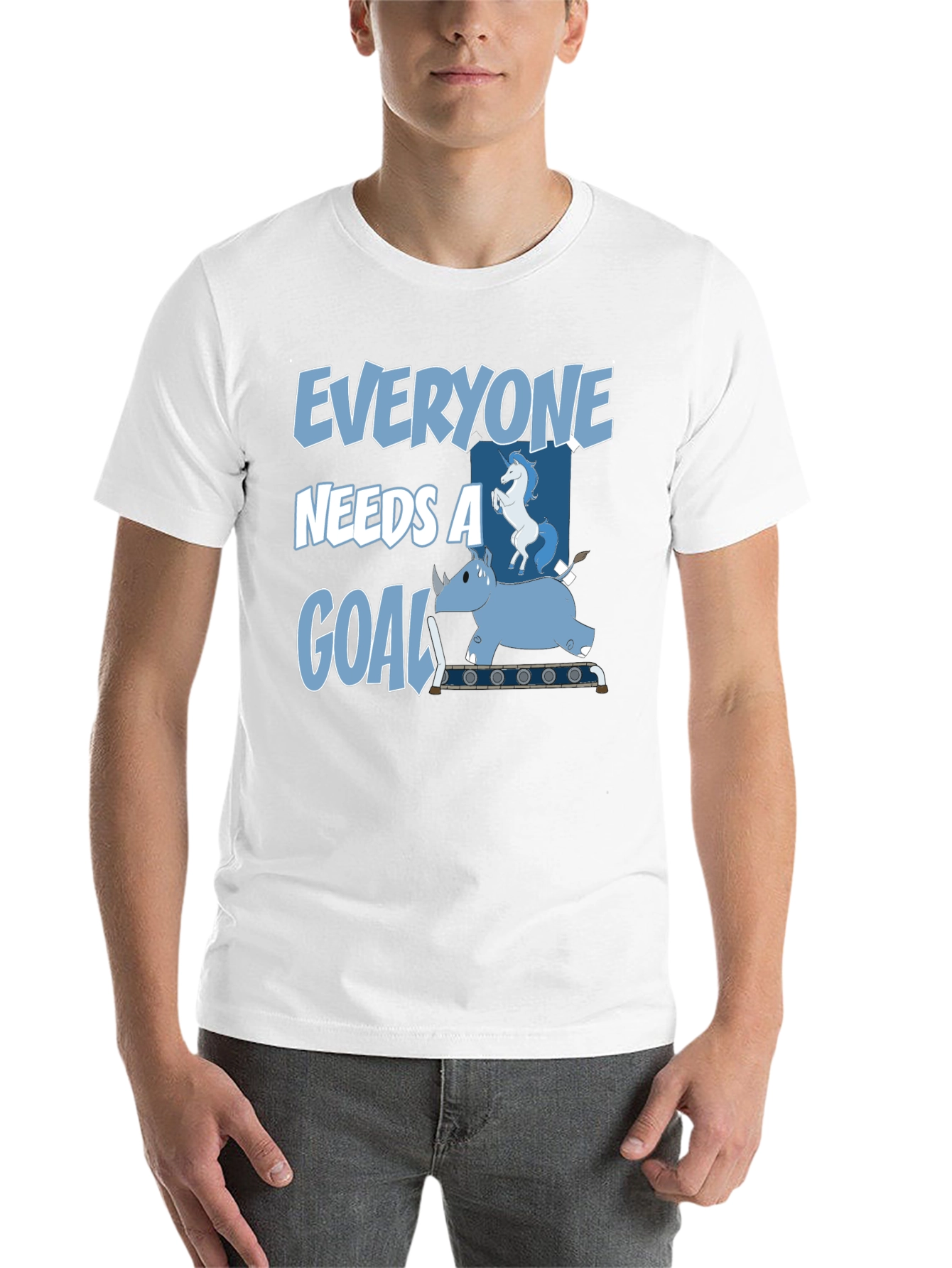 Black Everyone Needs a Goal T-Shirt Funny Graphic Tee view 14