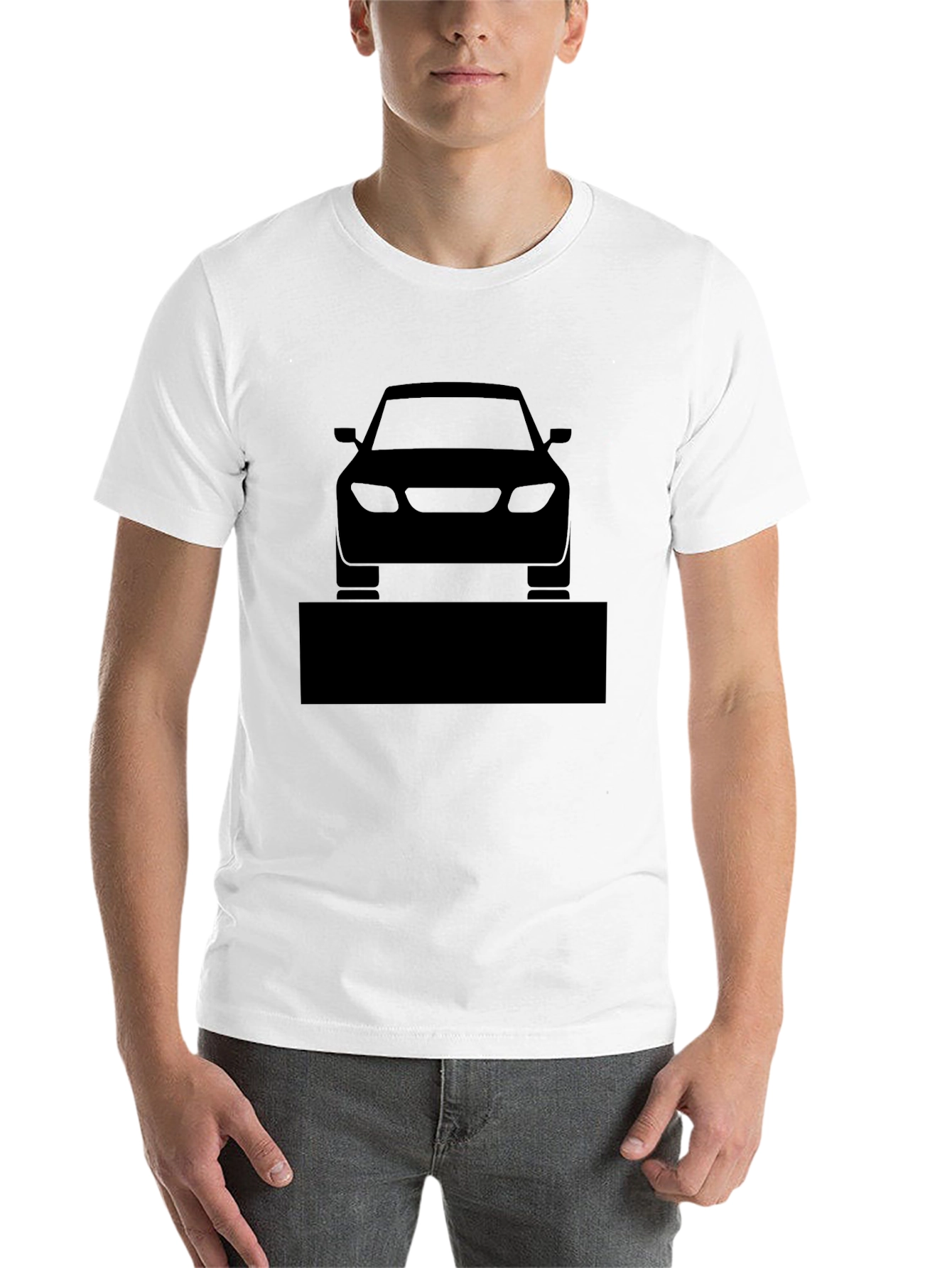 Black Men's Black Car Graphic T-Shirt view 14