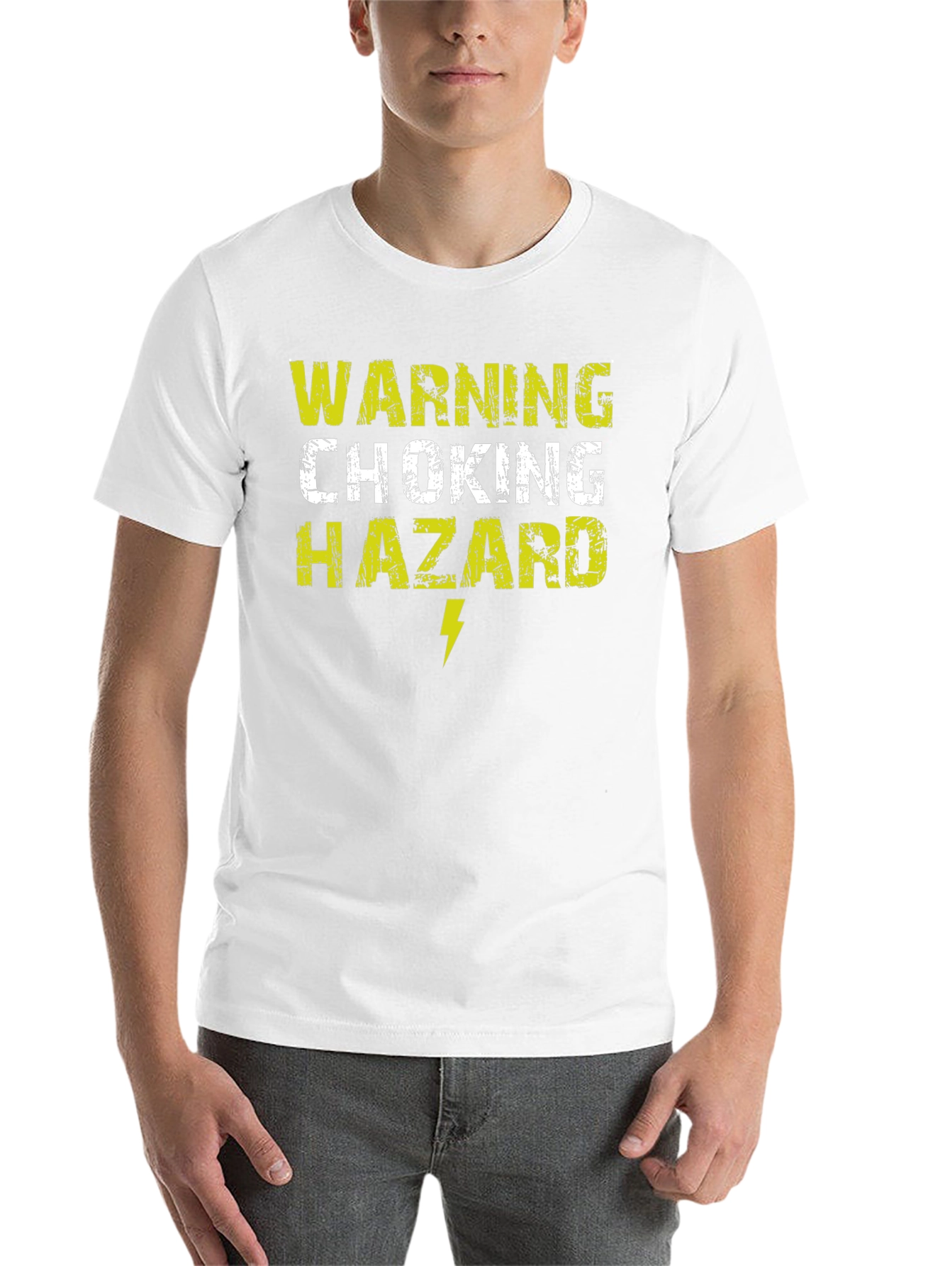 Black Warning Choking Hazard T-Shirt Funny Graphic Tee view 14