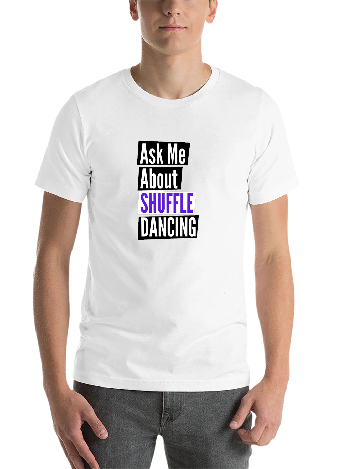 Black Ask Me About Shuffle Dancing T-Shirt - Black view 14