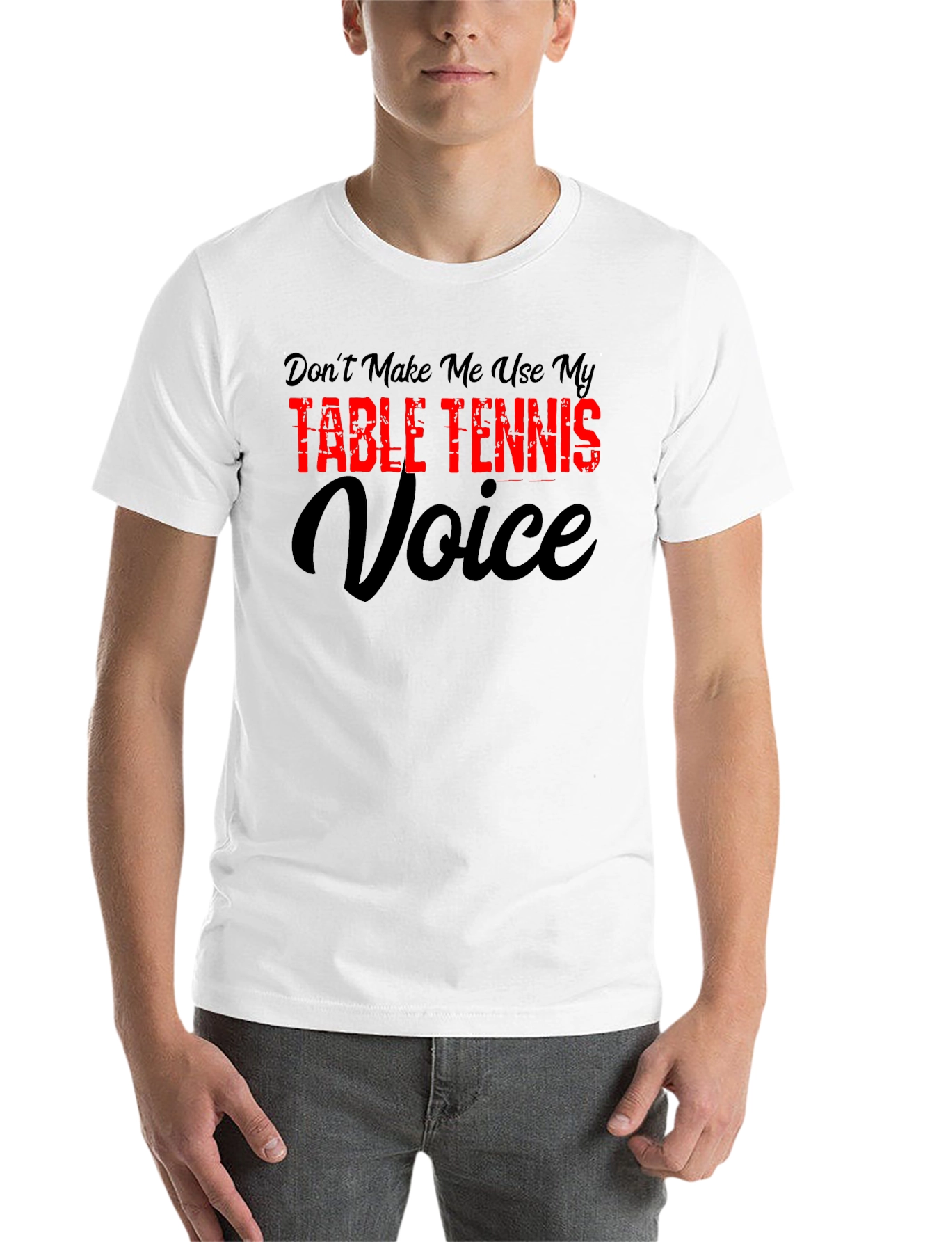 Black Table Tennis Voice T-Shirt view 14