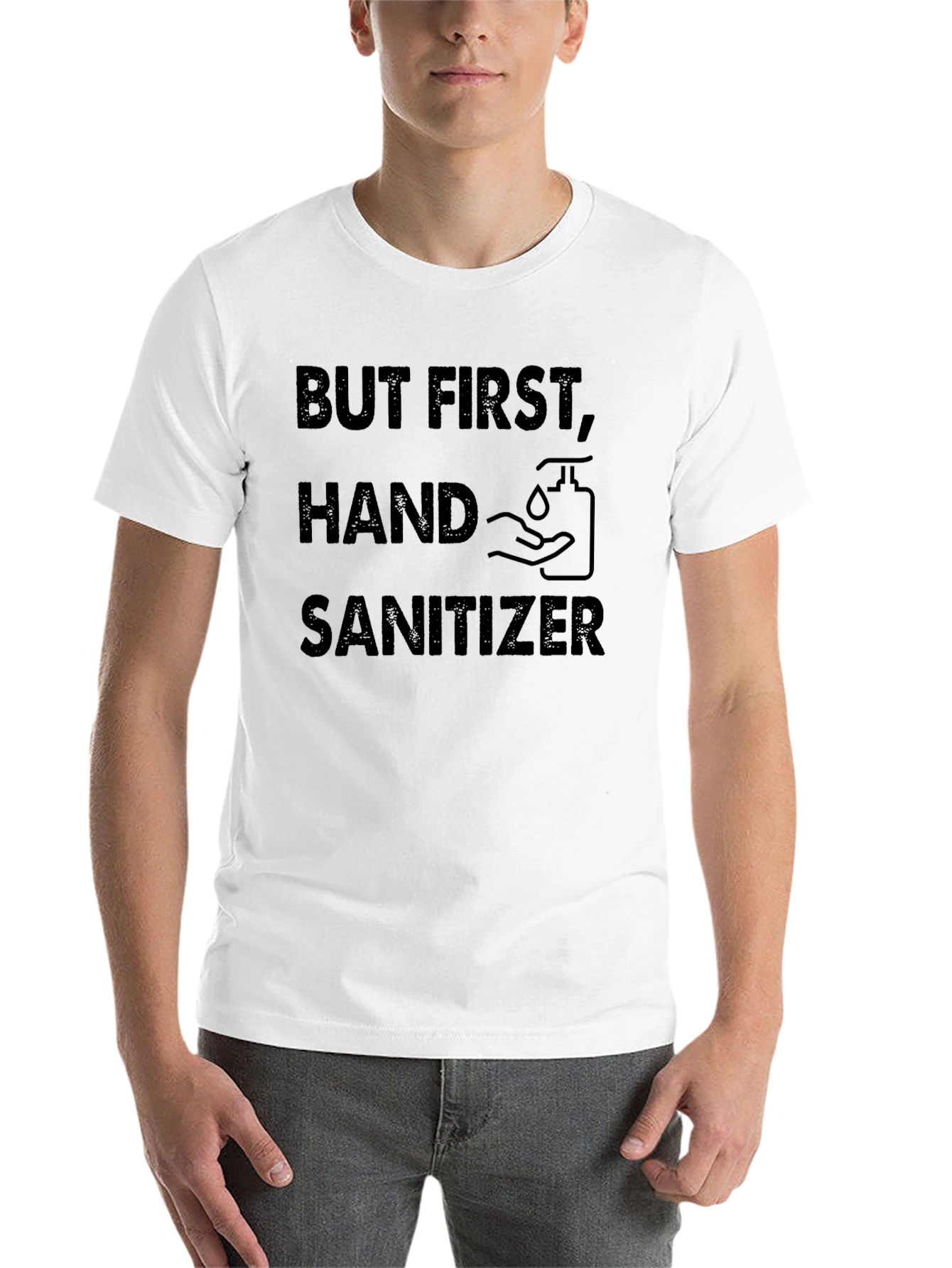 Black But First, Hand Sanitizer Graphic Tee - Black view 14