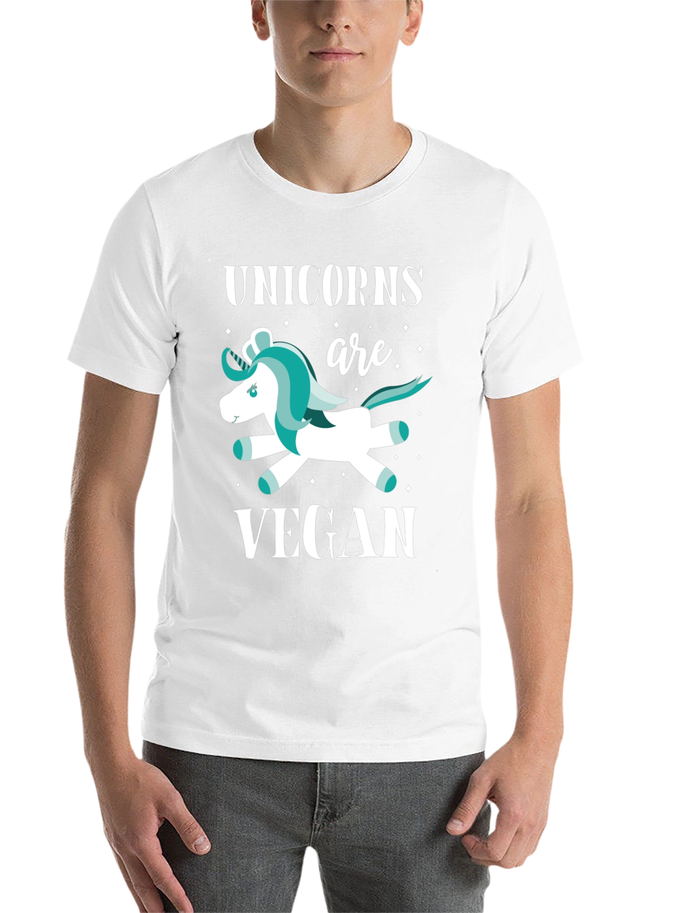 Black Unicorns are Vegan Graphic T-Shirt view 14
