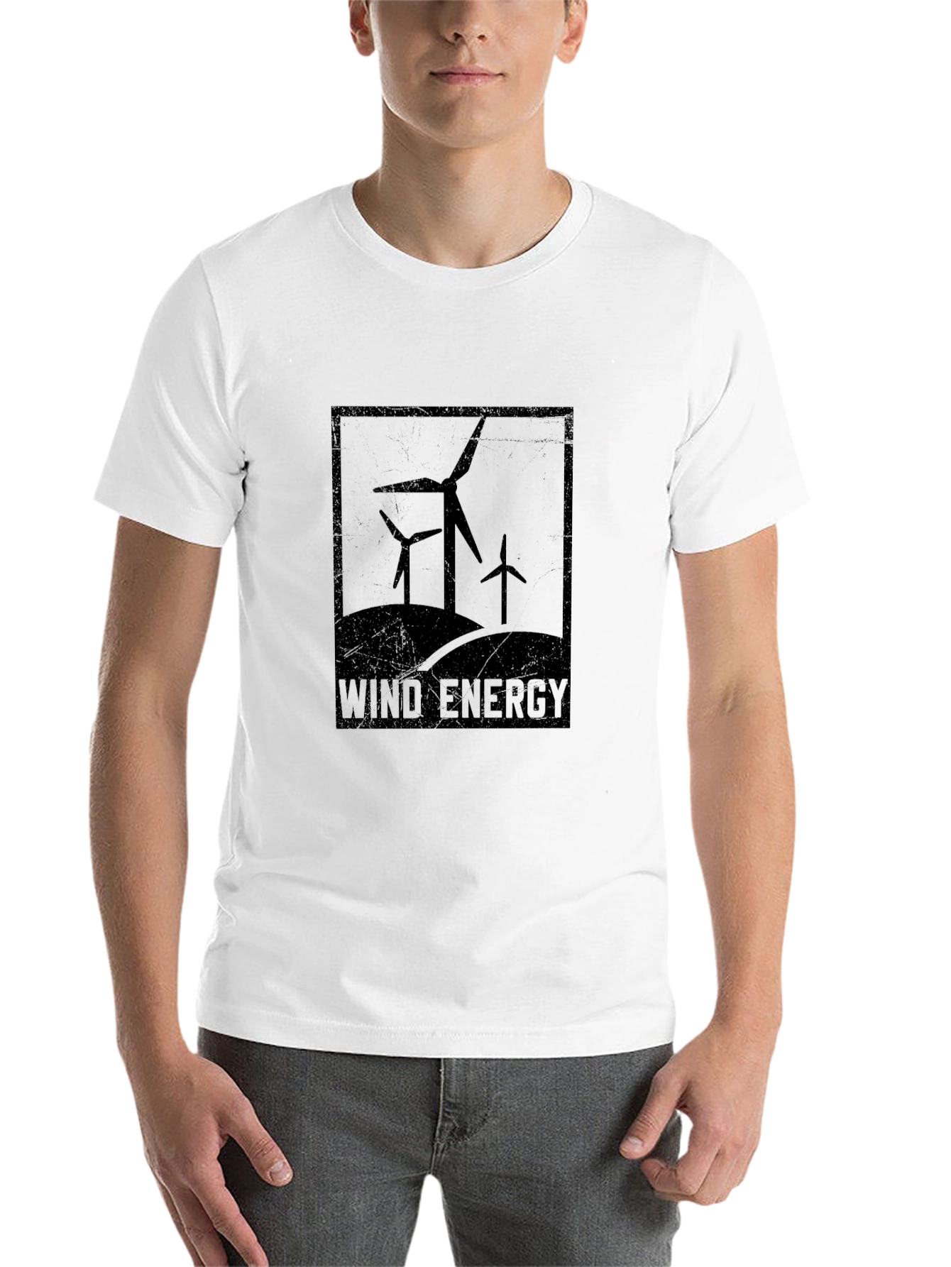 Black Wind Energy T-Shirt: Sustainable Power Tee view 14
