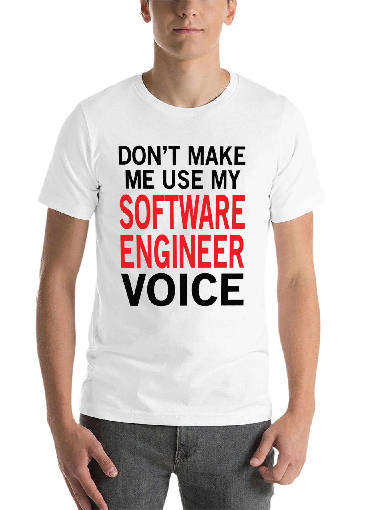Black Software Engineer Voice T-Shirt - Funny Coded Humor view 14