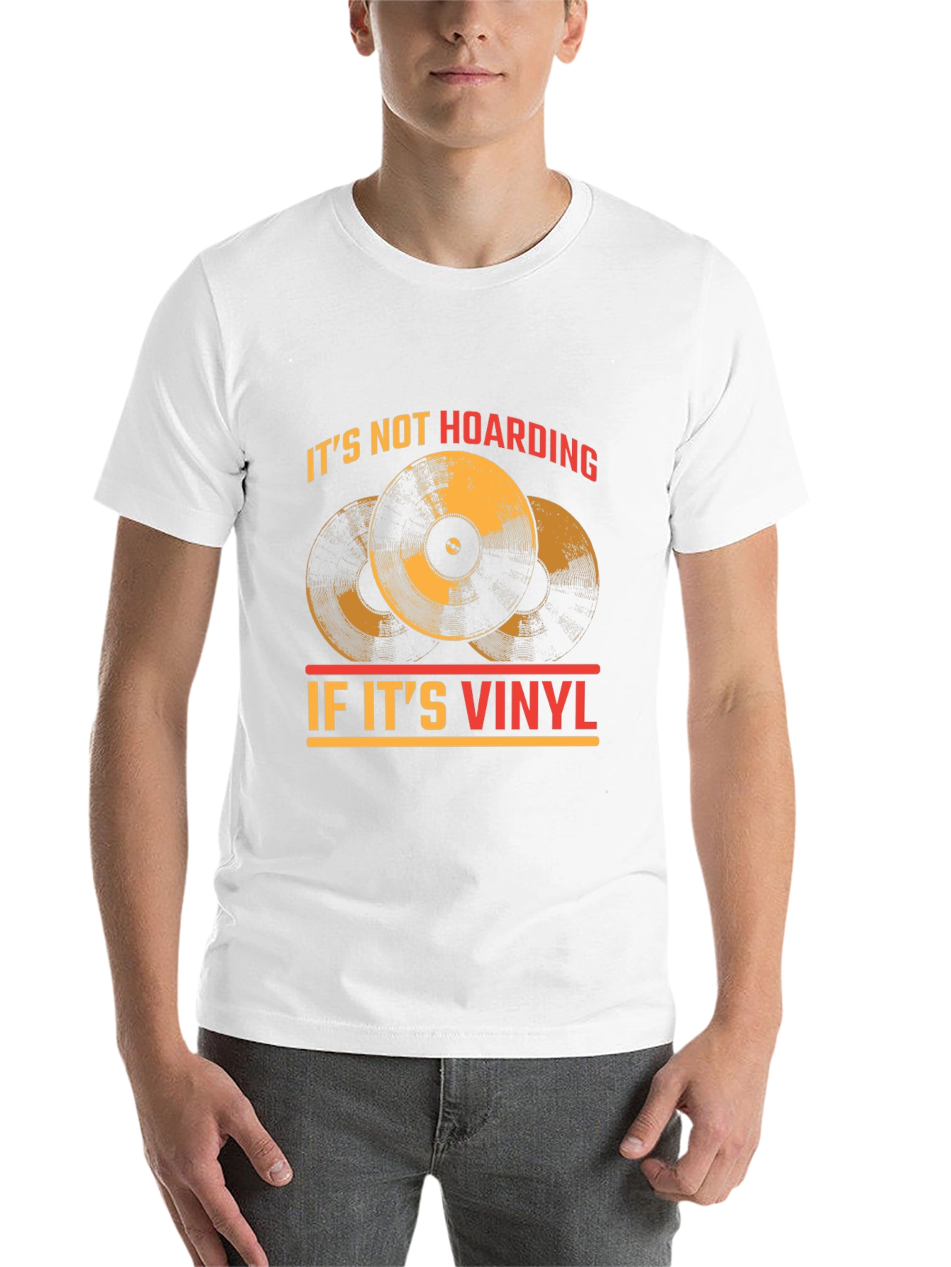 Black Vinyl Record Collector T-Shirt - "It's Not Hoarding!" view 14