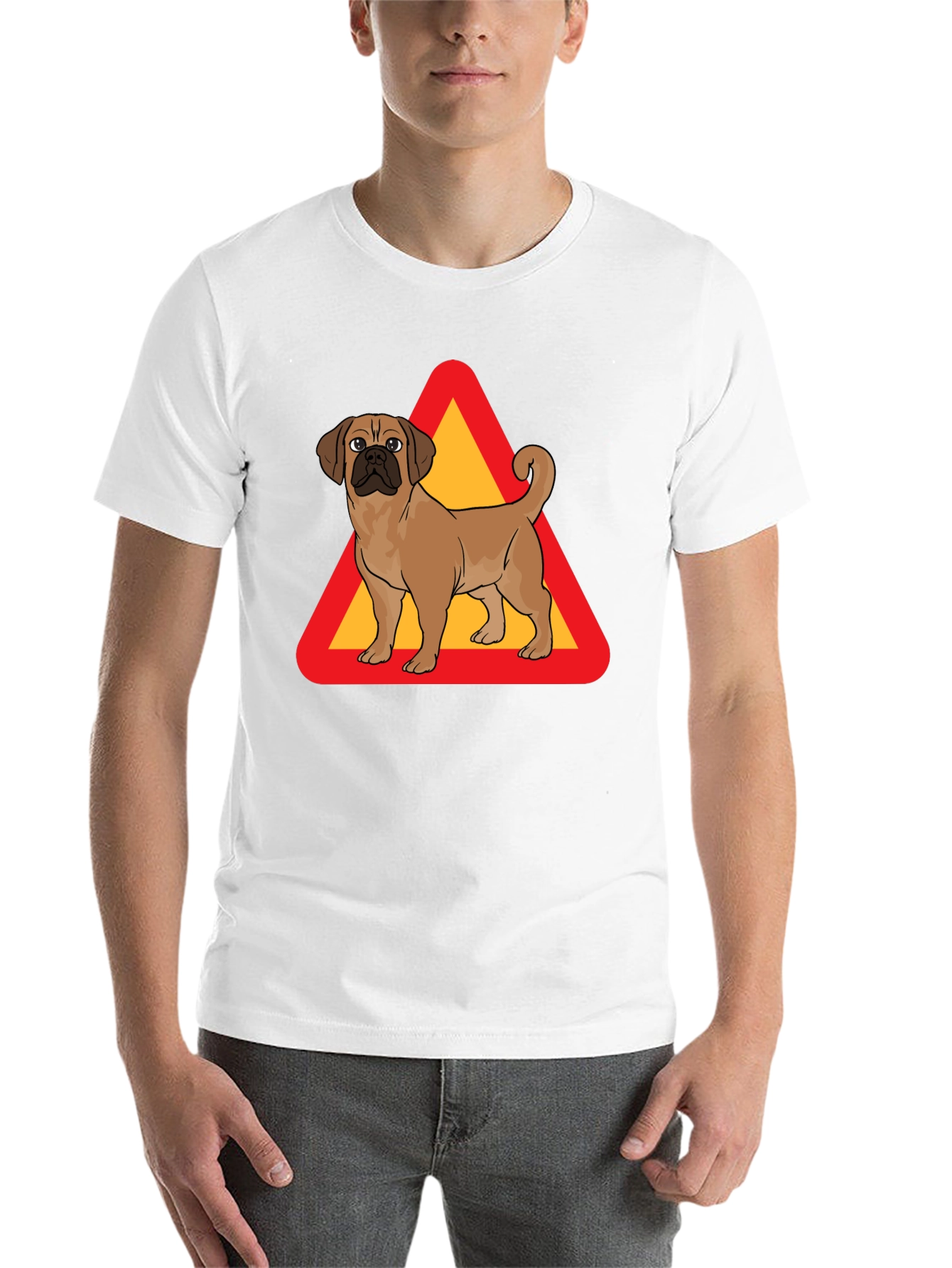 Black Dog Crossing T-Shirt - Novelty Graphic Tee view 14