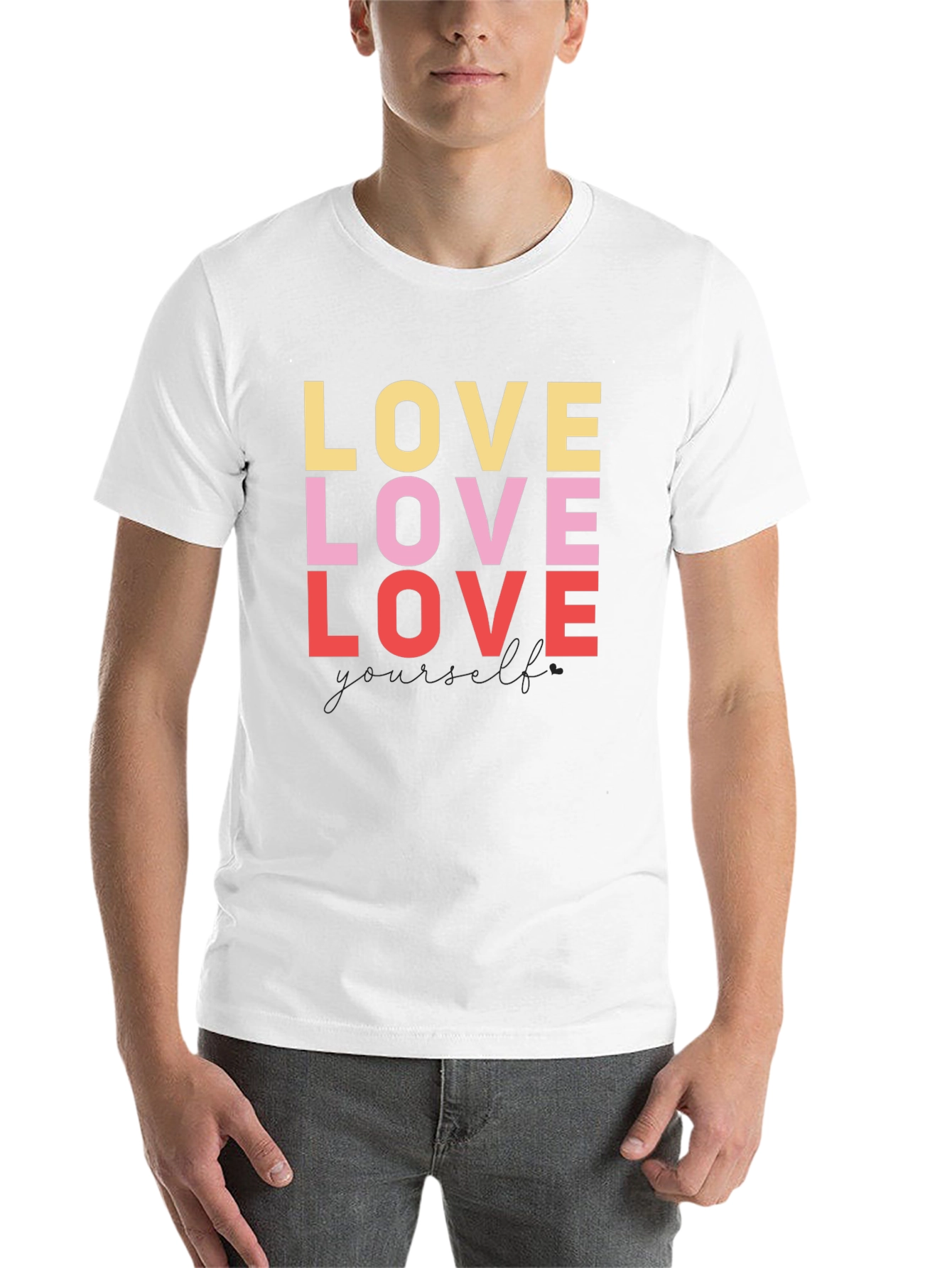Black Love Yourself Graphic Tee - Black view 14