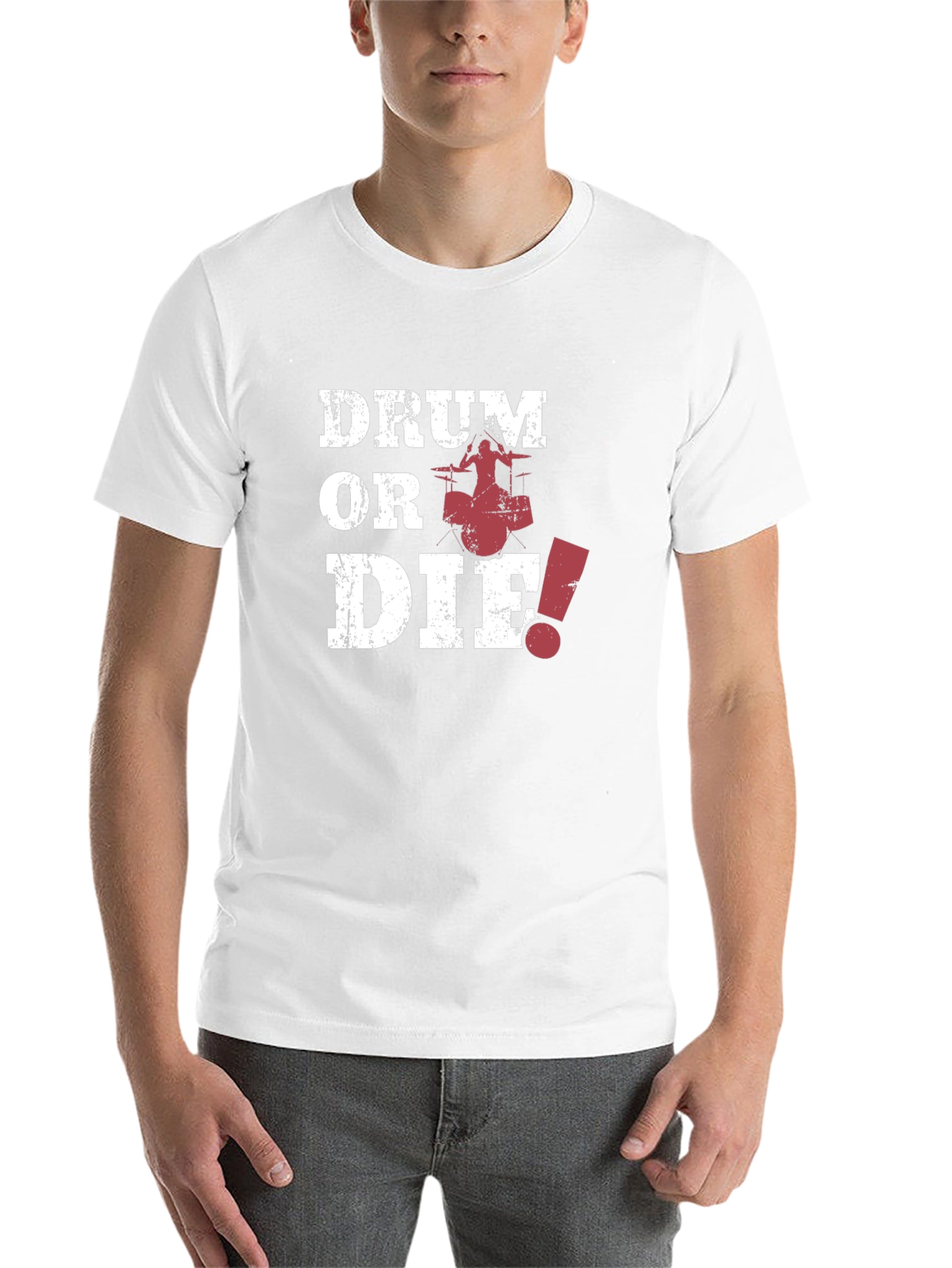 Black Drum or Die! Graphic Print Black T-Shirt view 14