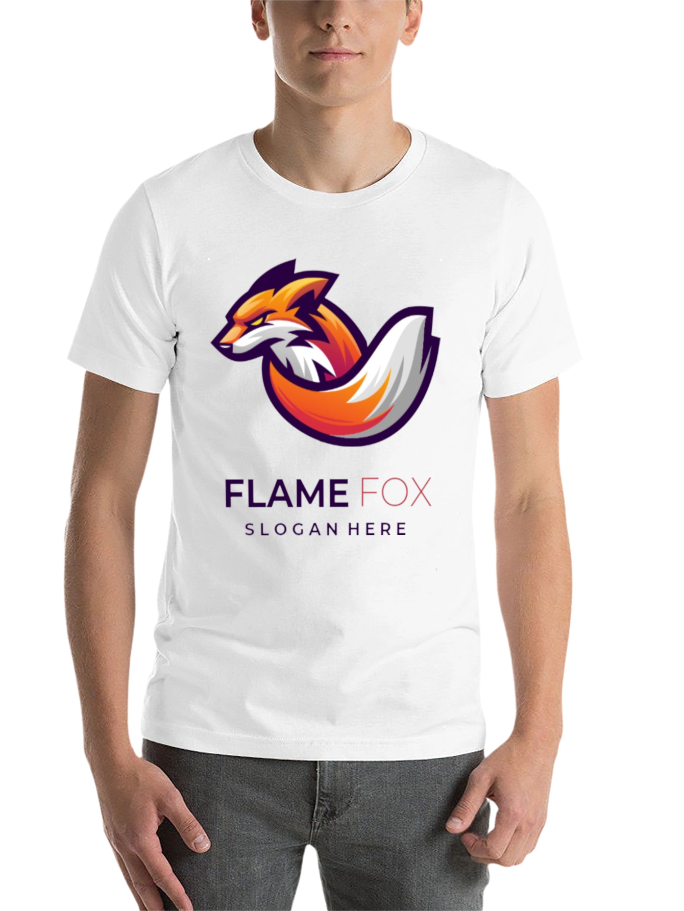 Black Flame Fox Graphic Tee - Cool Design, Soft Cotton Shirt view 14
