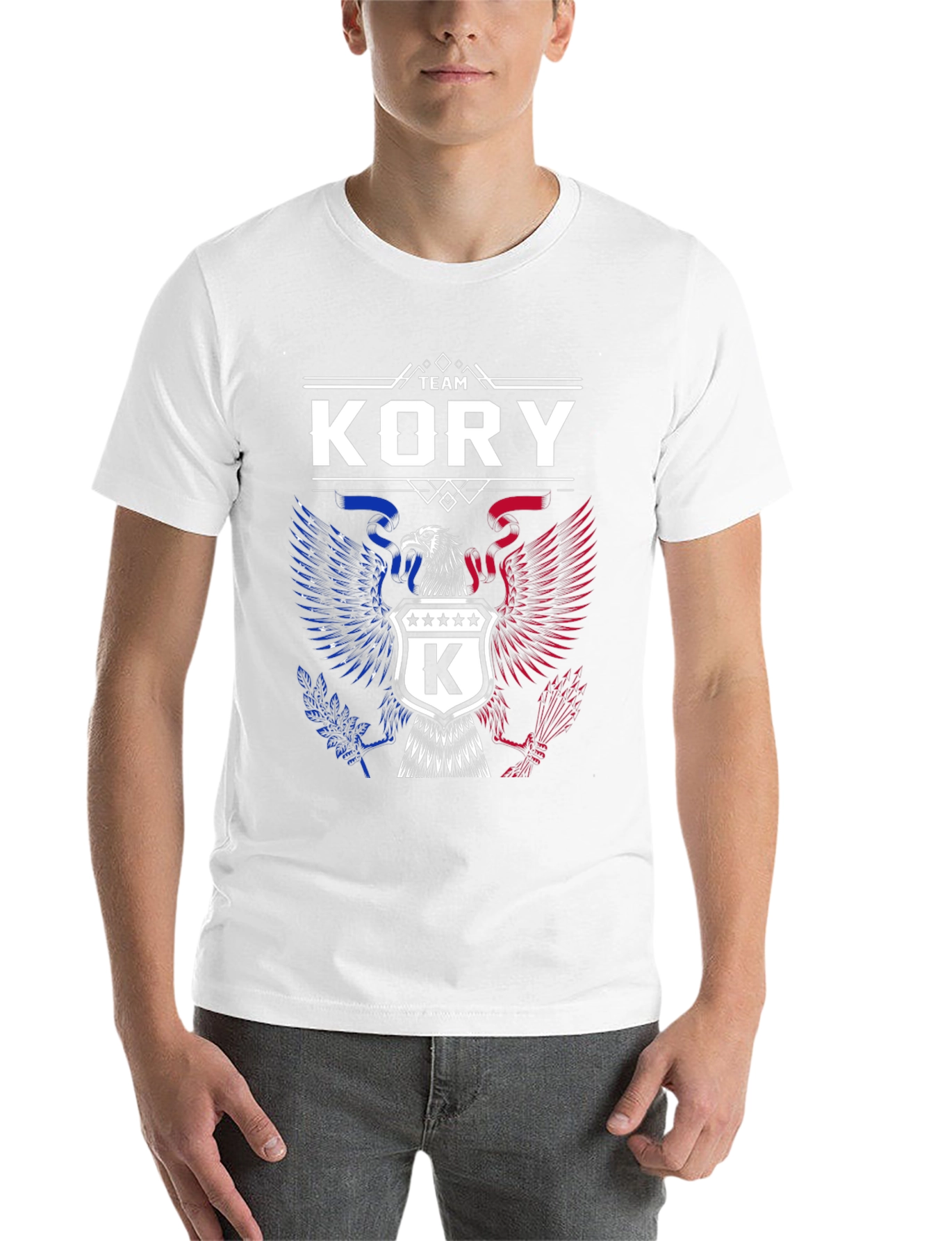 Black Team Kory Patriotic Eagle Graphic T-Shirt view 14