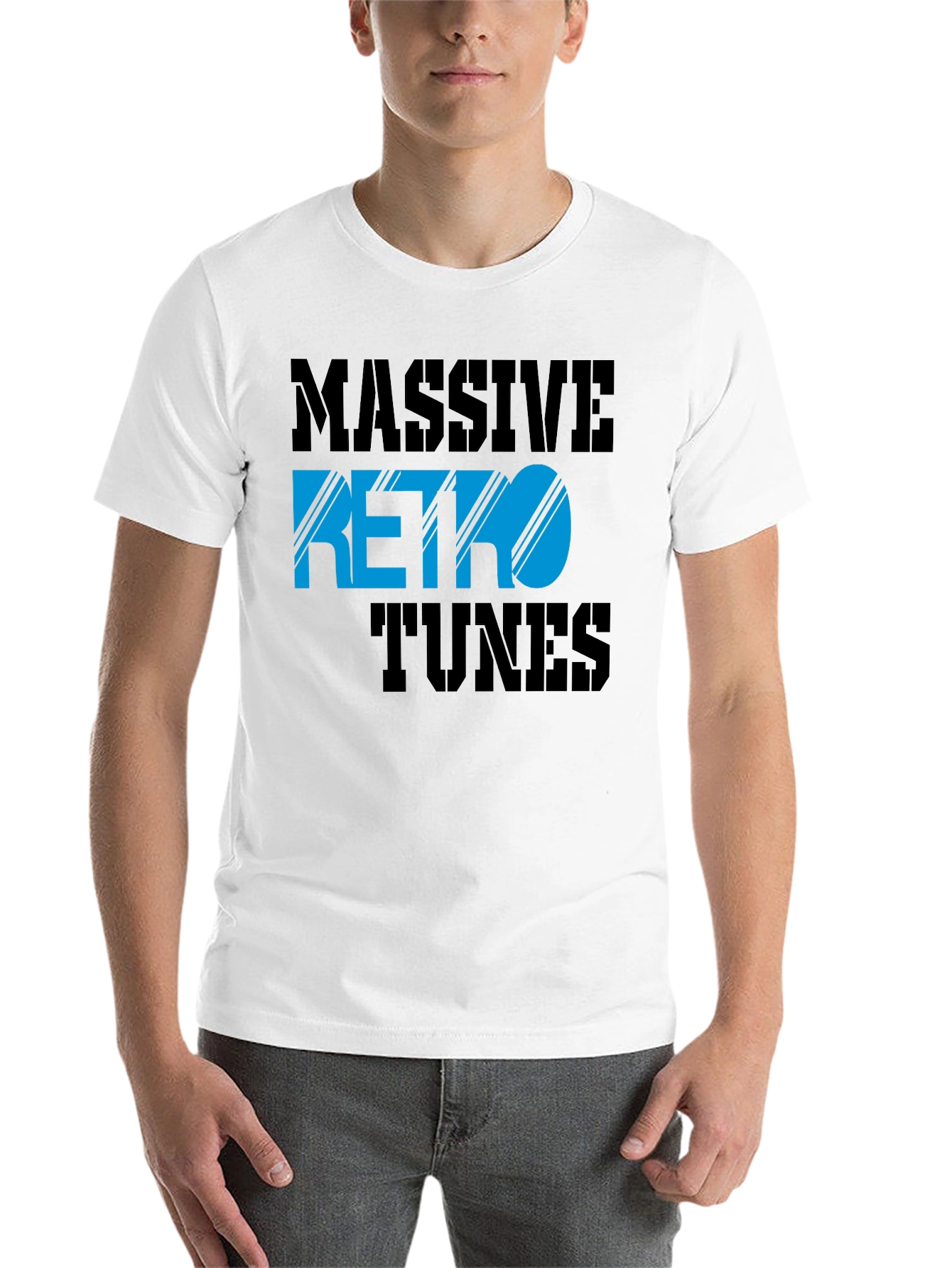 Black Massive Retro Tunes Graphic T-Shirt view 14