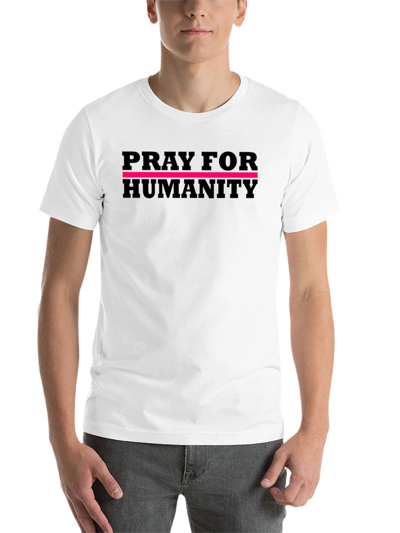 Black Pray For Humanity Graphic T-Shirt - Black view 14
