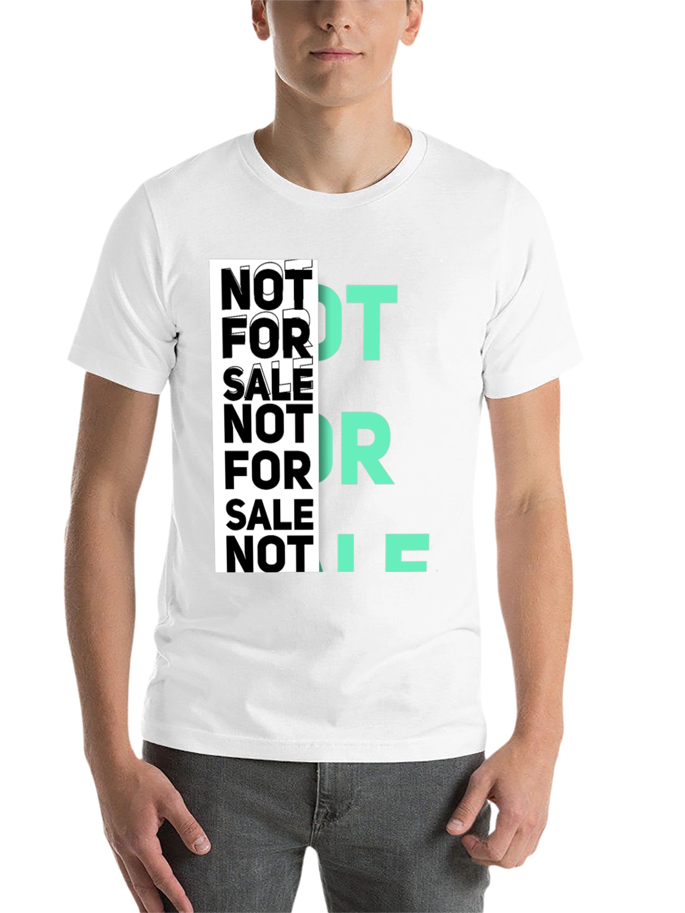 Black Edgy Graphic Tee - Not For Sale Statement T-Shirt view 14