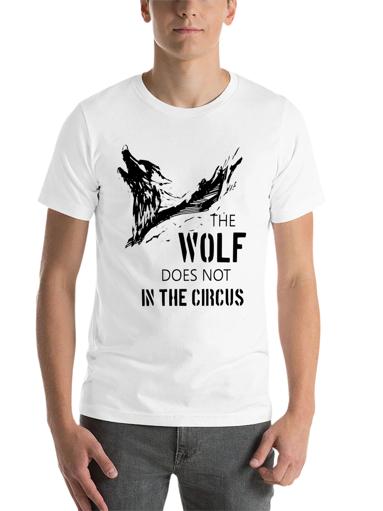 Black The Wolf T-Shirt - "Does Not Belong In The Circus" - Black view 14