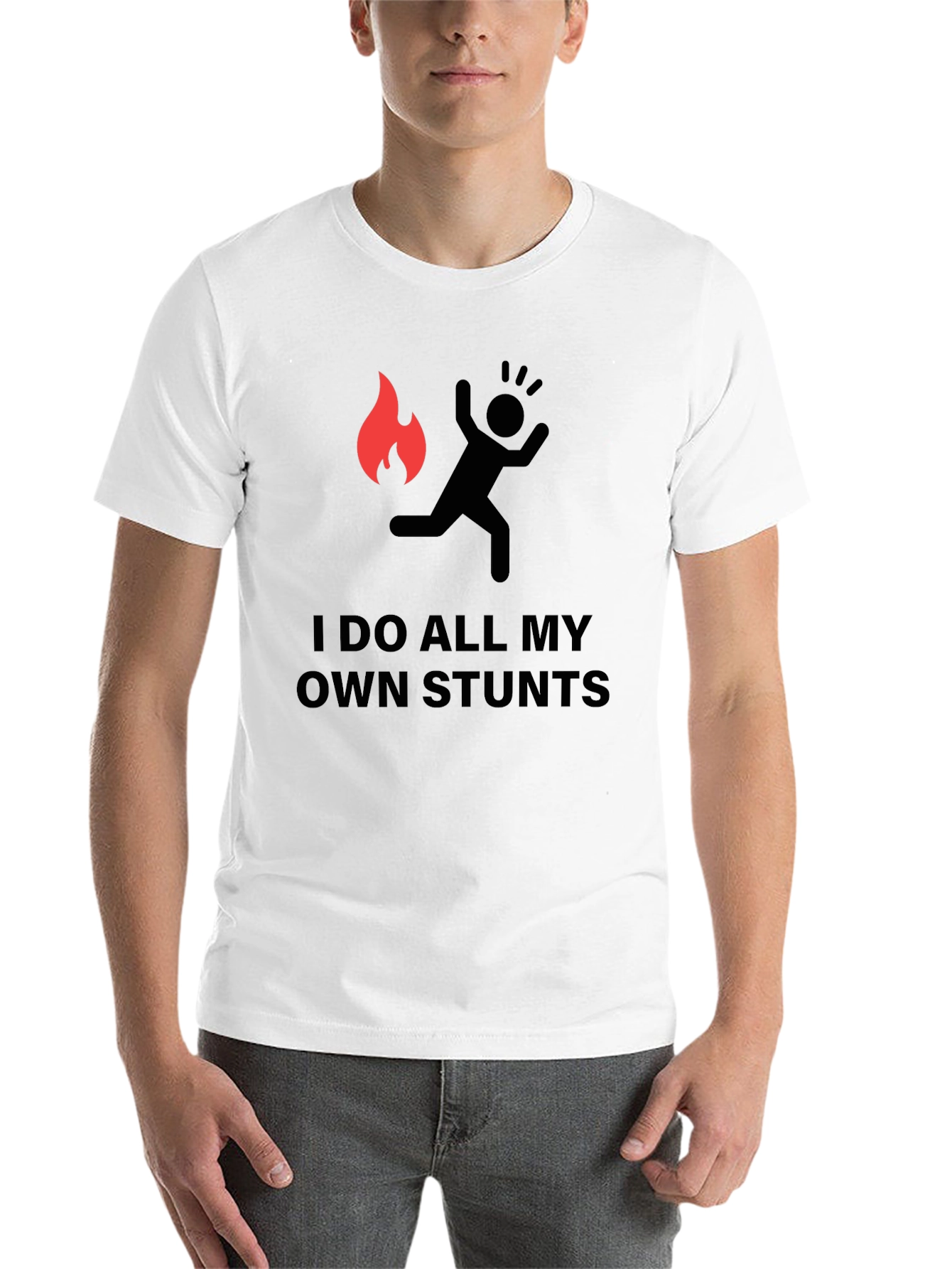 Black I Do All My Own Stunts Graphic Tee - Black view 14