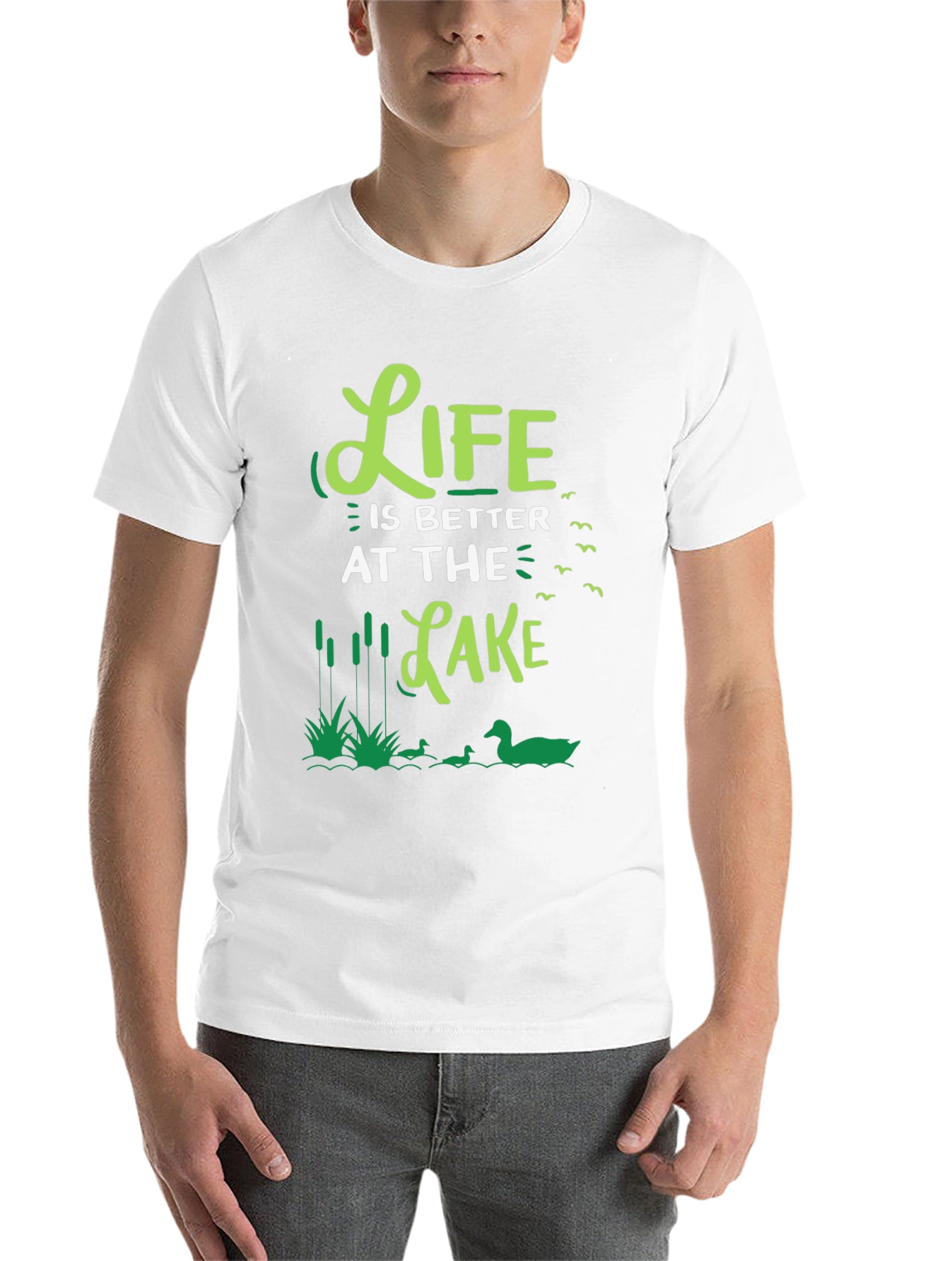 Black Life Is Better At The Lake Graphic Tee view 14