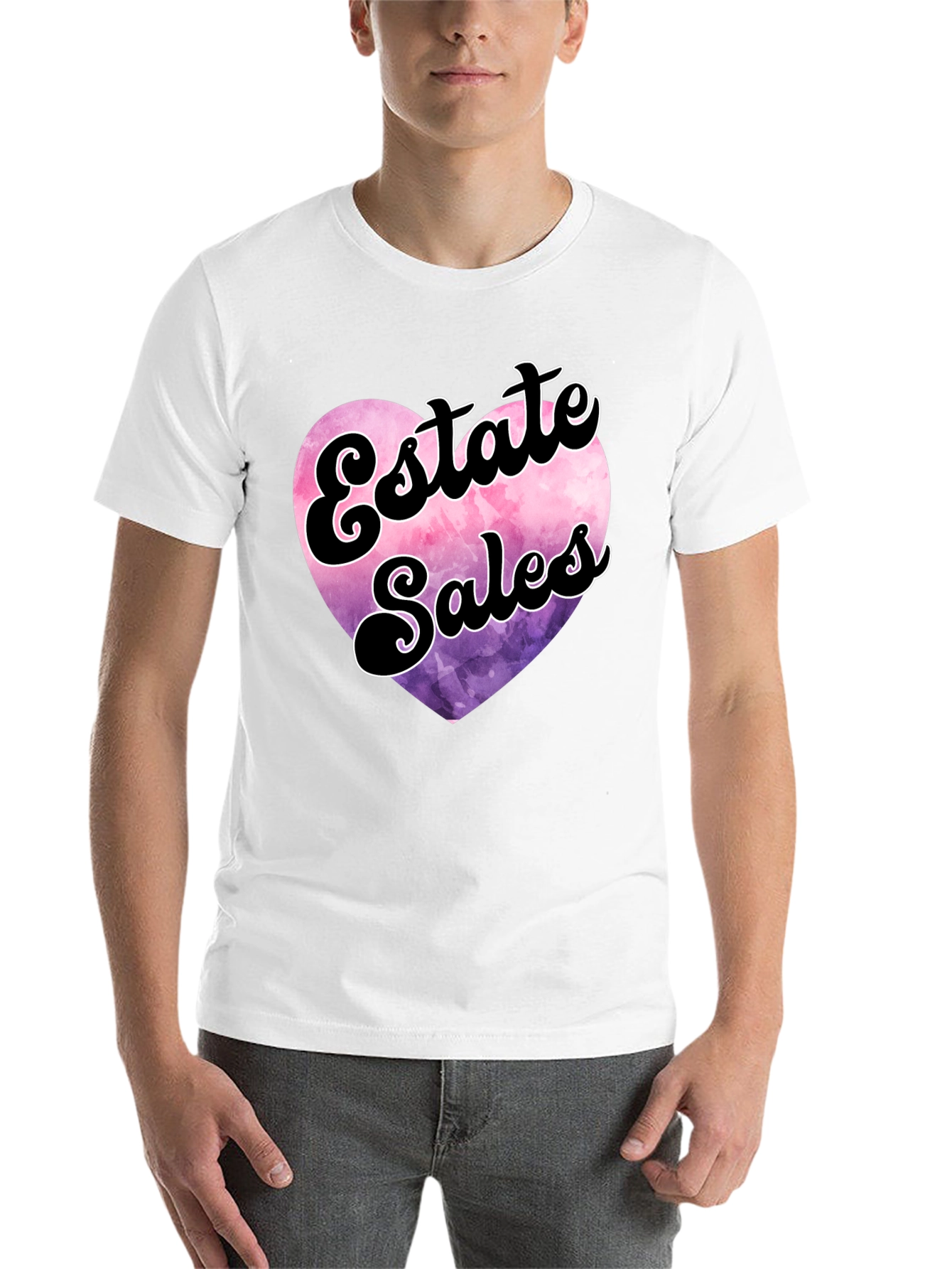 Black Estate Sales Heart Graphic T-Shirt view 14