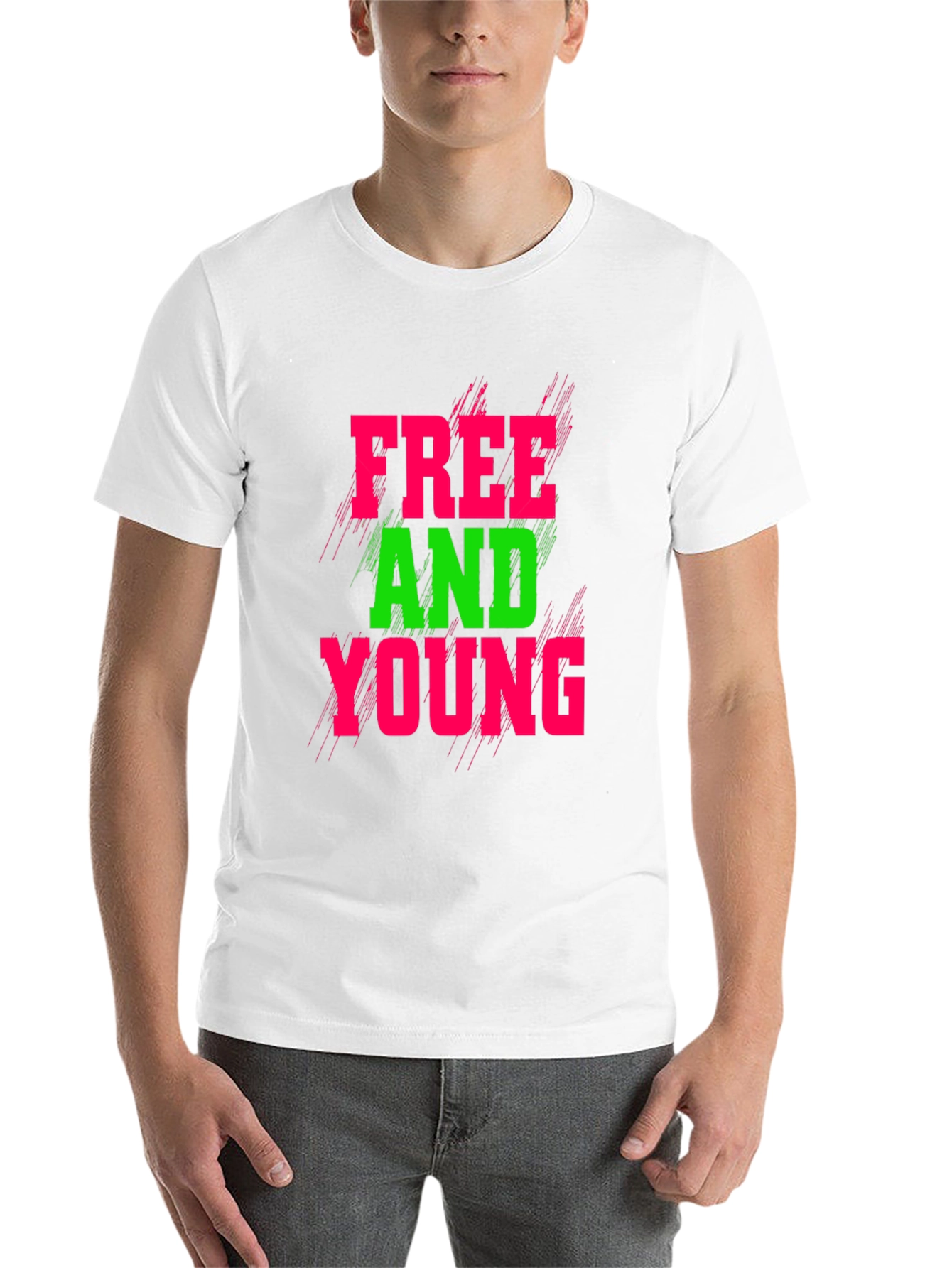 Black Free and Young Graphic T-Shirt view 14