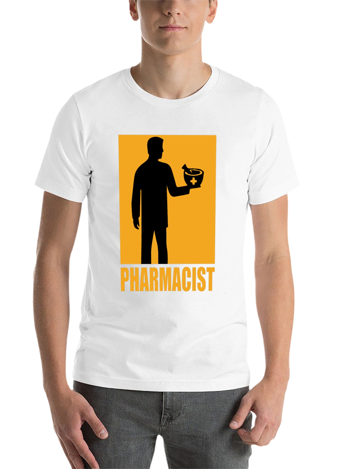 Black Pharmacist Graphic T-Shirt - Black Cotton Tee view 14