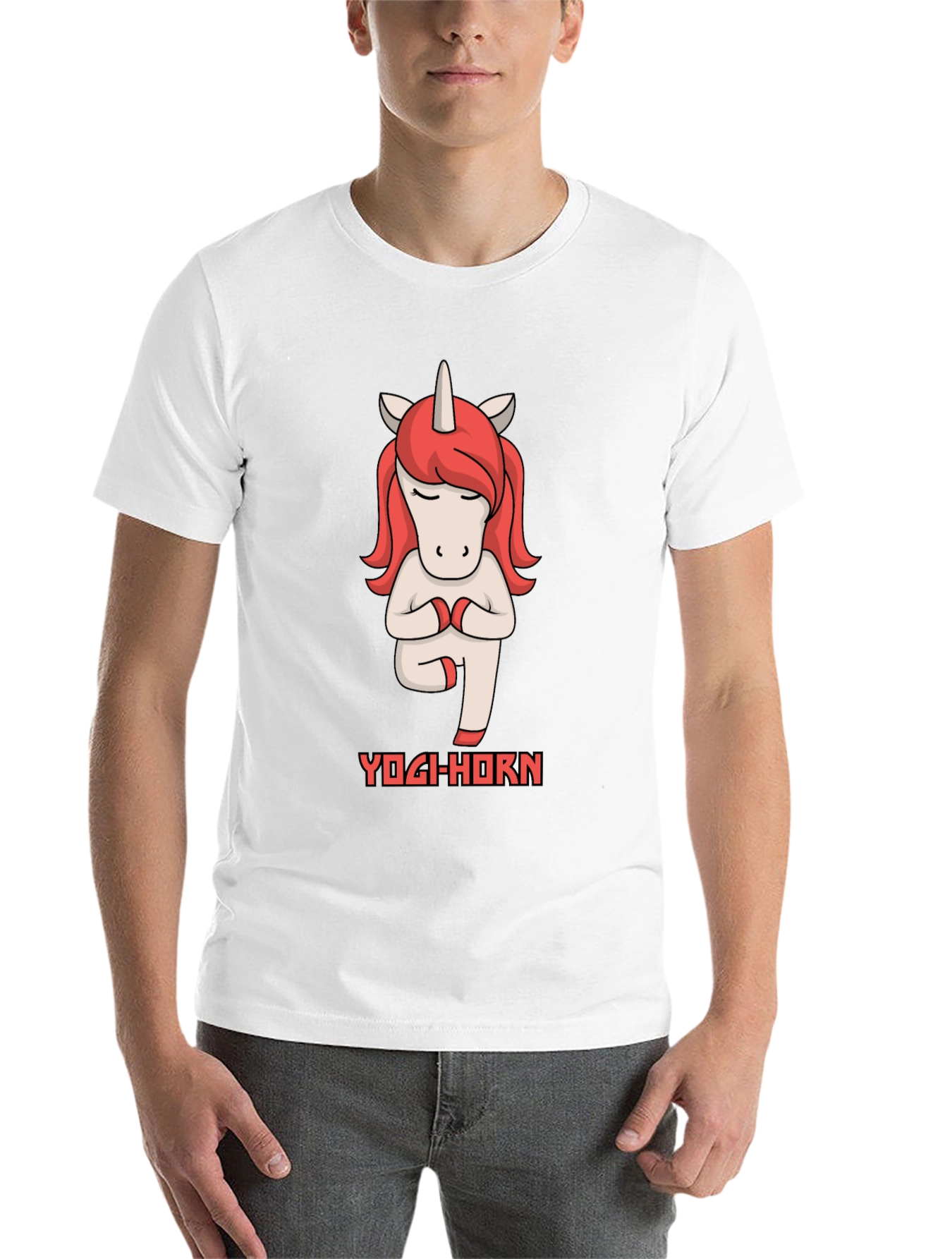 Black Yogi-Horn Unicorn T-Shirt view 14