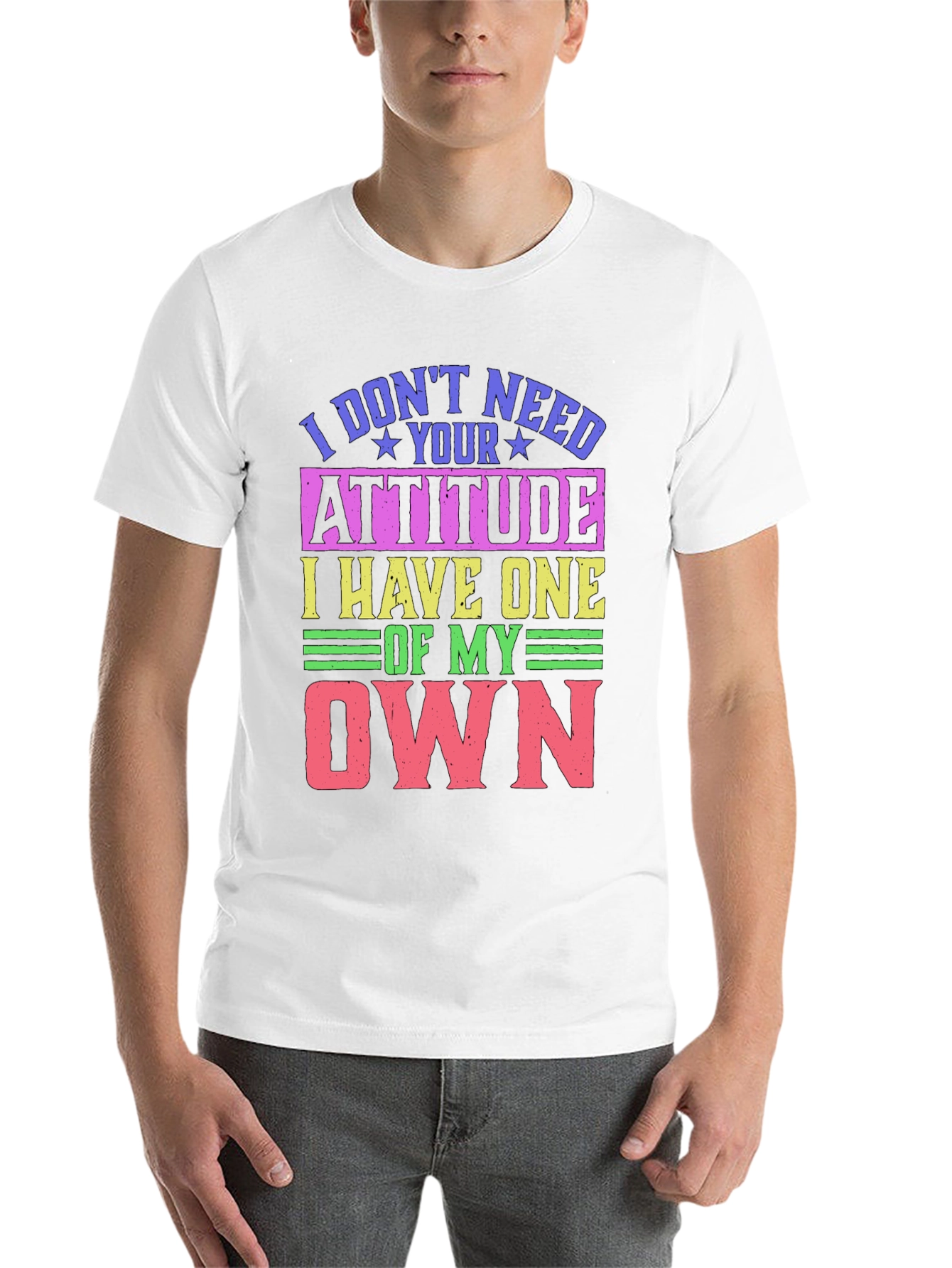 Black Humorous Attitude Graphic T-Shirt view 14