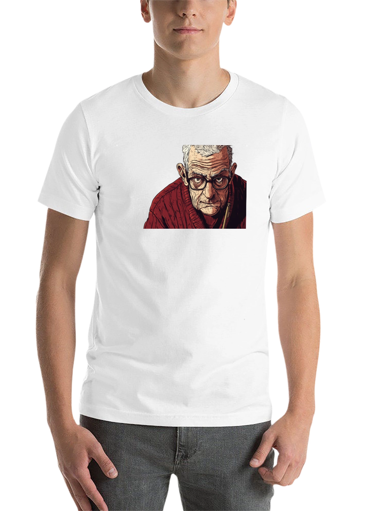 Black Grumpy Old Man Graphic Tee view 14