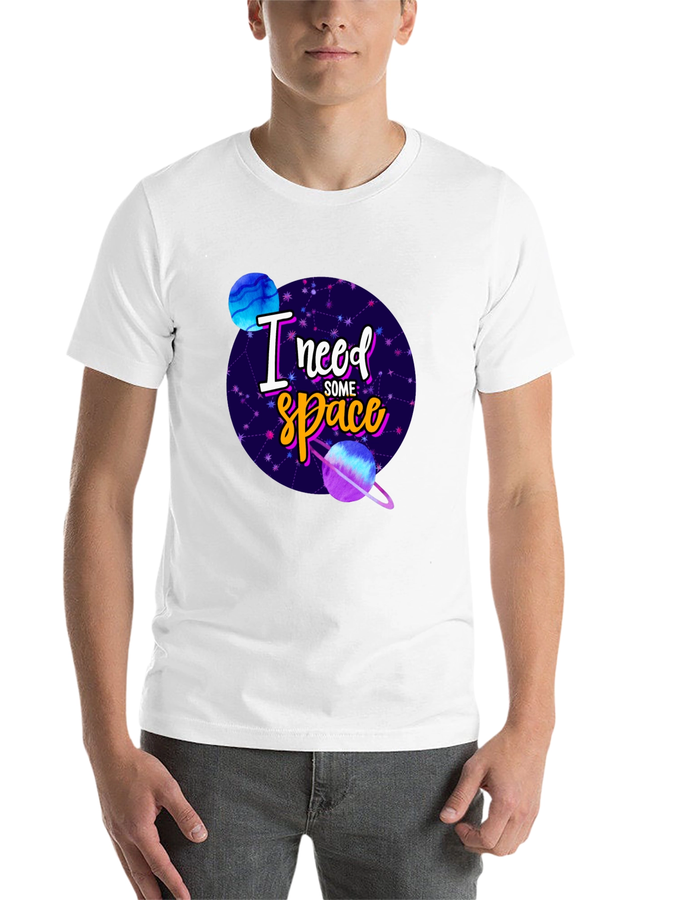 Black I Need Some Space Graphic Tee - Black view 14