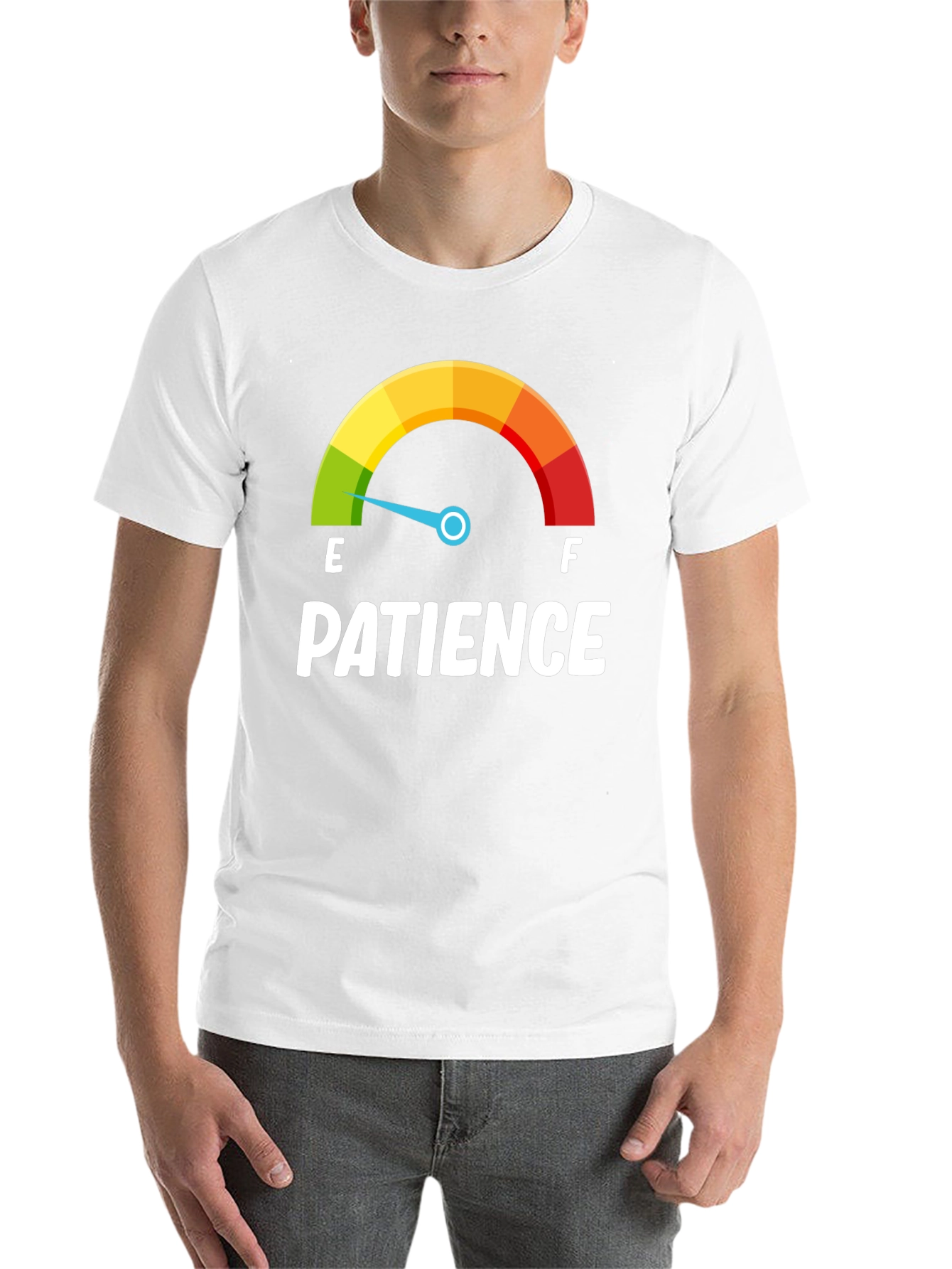 Black Patience Gauge T-Shirt - Runs Low! view 14