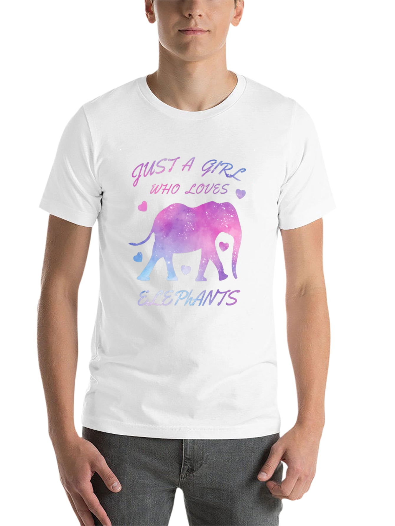 Black Just a Girl Who Loves Elephants T-Shirt view 14