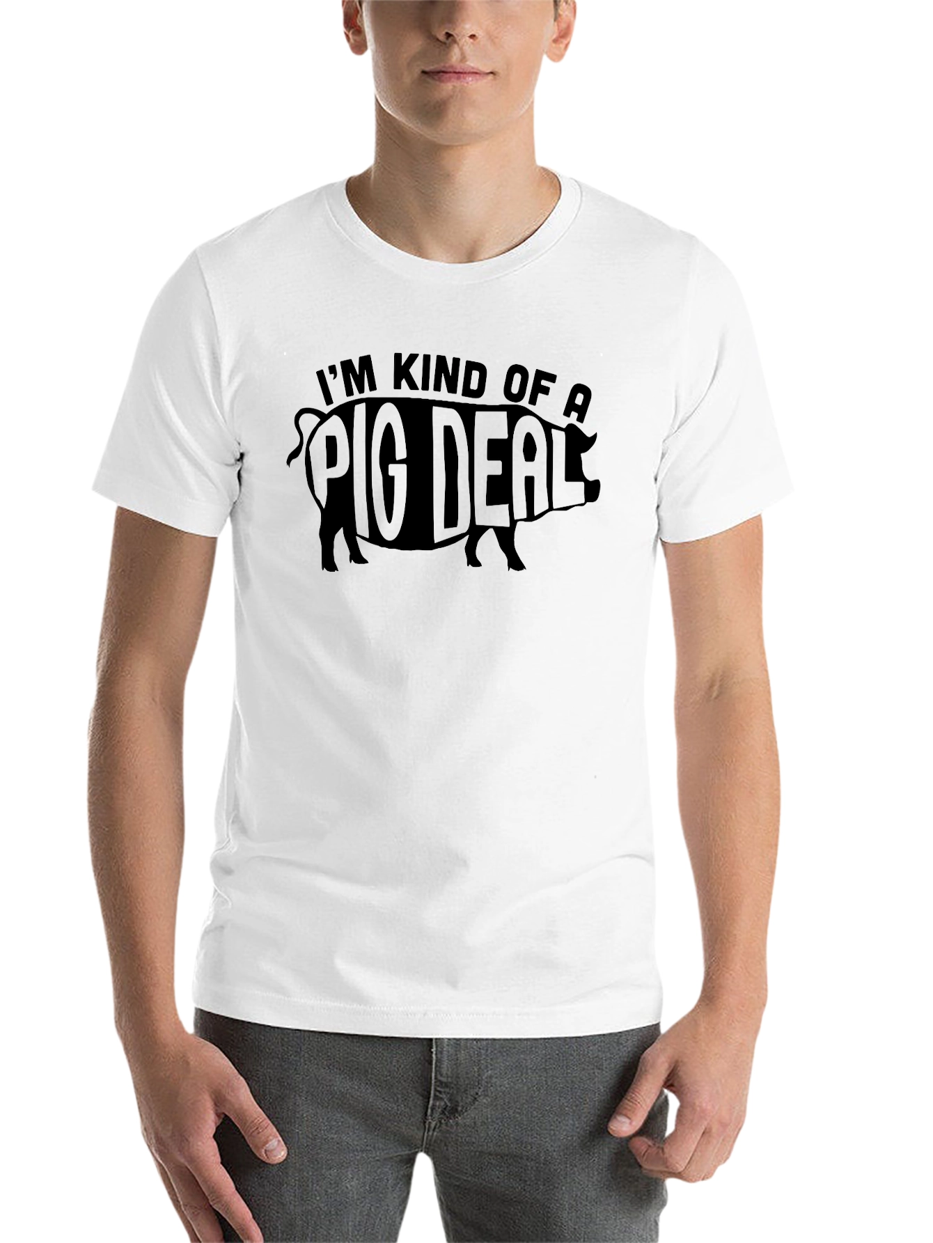 Black I'm Kind of a Pig Deal T-Shirt Funny Animal Tee view 14