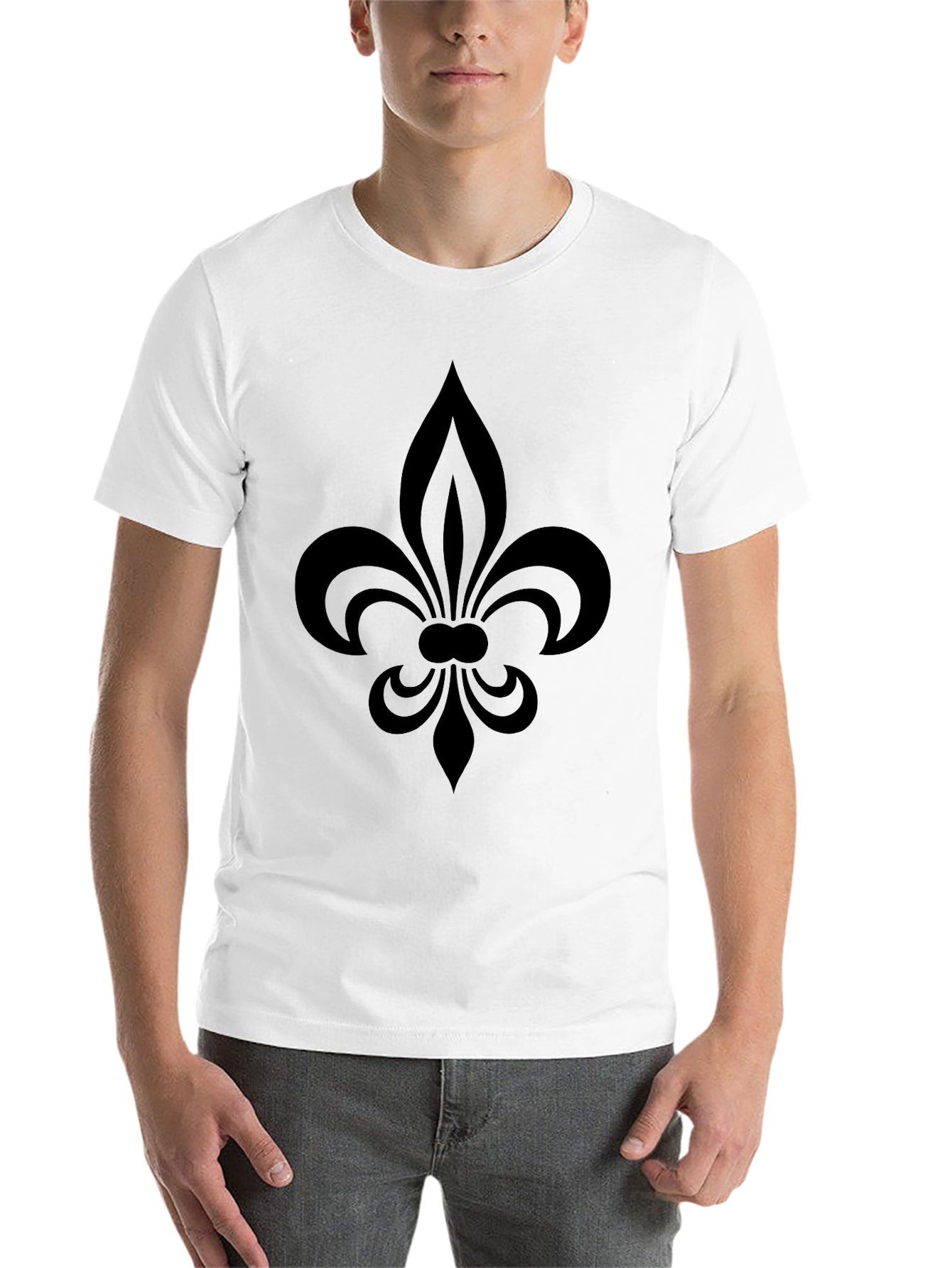 Black Black Fleur-de-lis Graphic Tee - Casual Comfort view 14
