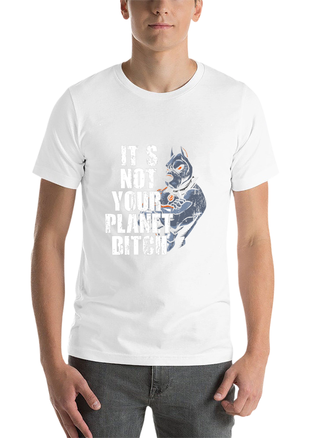 Black It's Not Your Planet Pitbull T-Shirt view 14