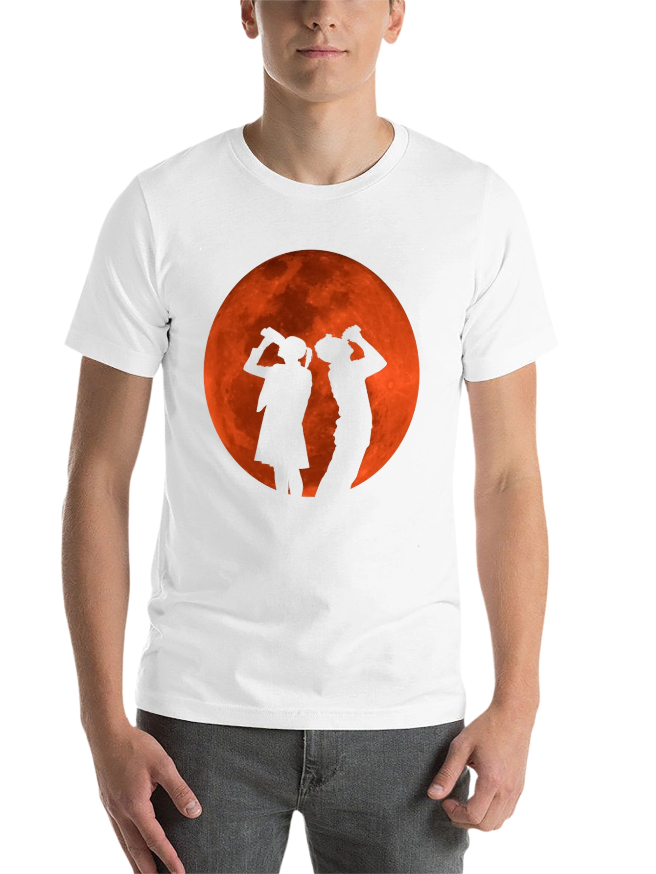 Black Silhouette Moon Drinking T-Shirt view 14