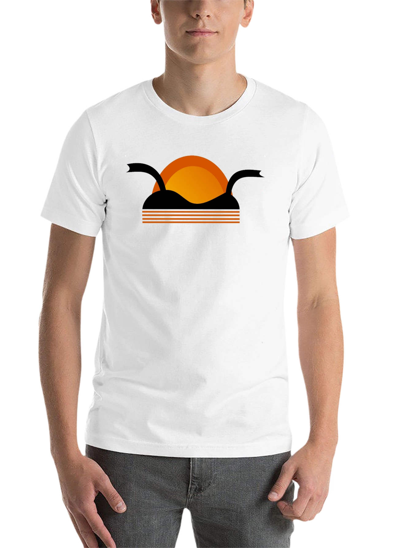 Black Retro Sunset T-Shirt view 14