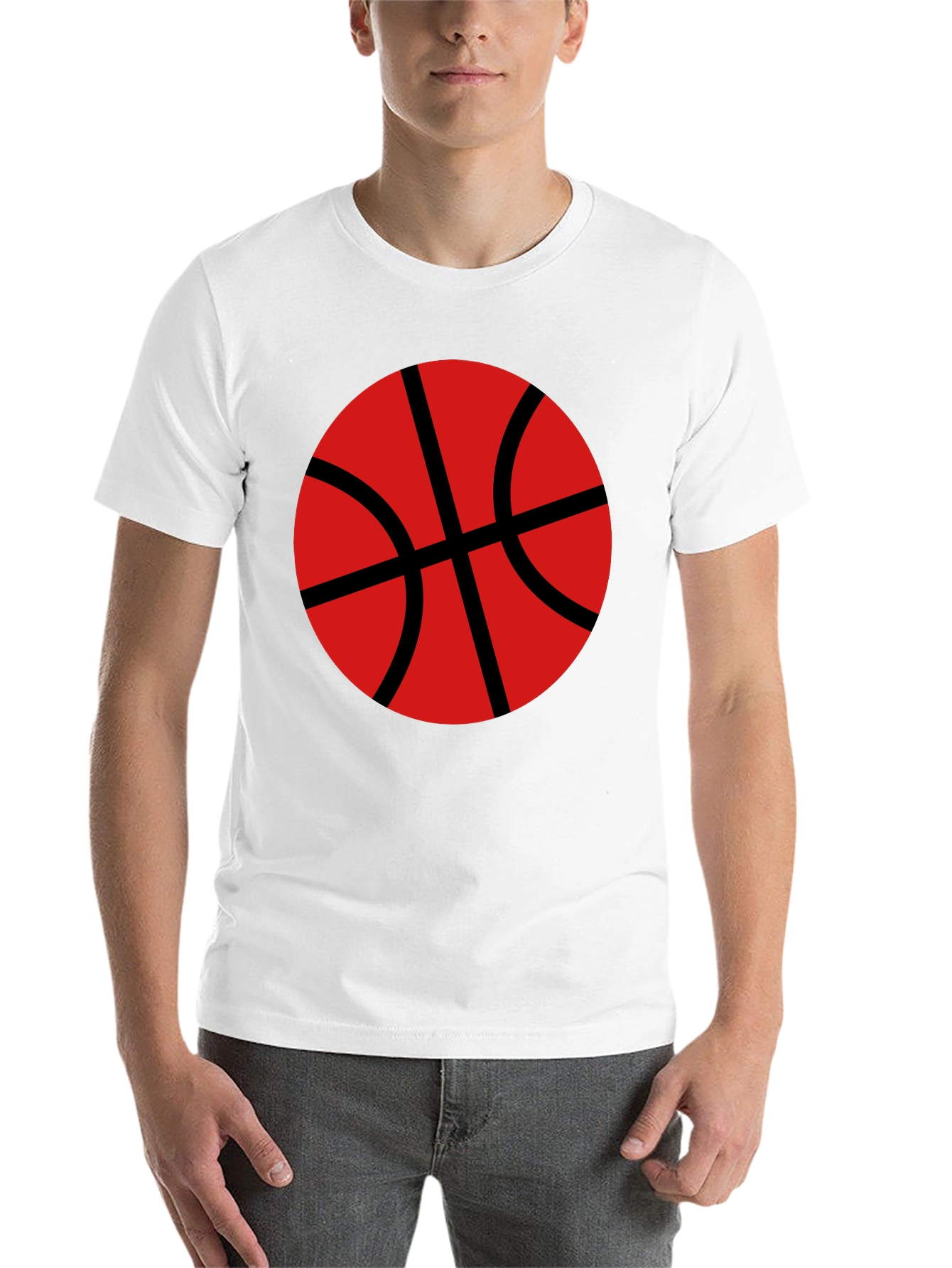 Black Basketball Graphic T-Shirt - Black Cotton Tee view 14