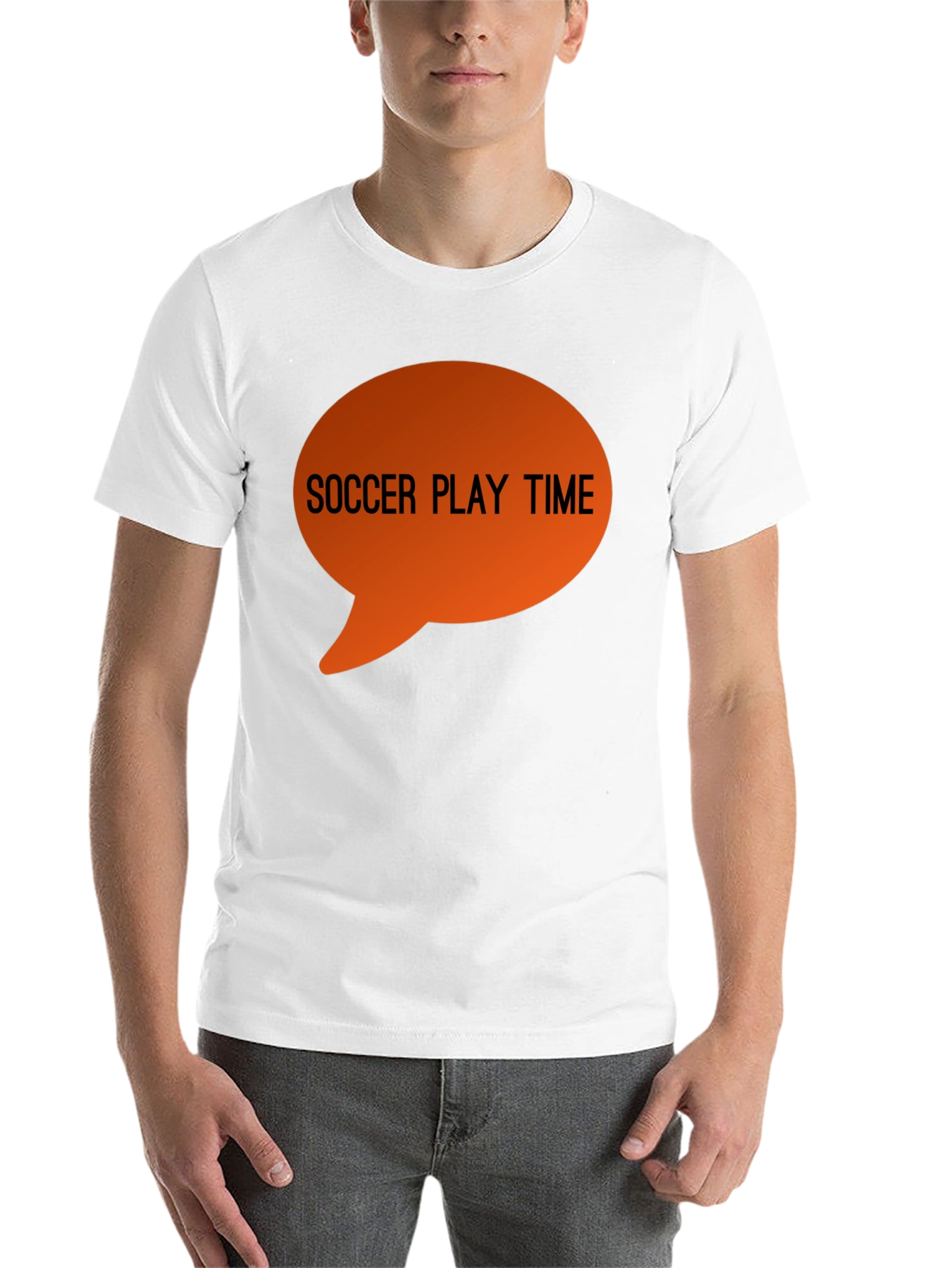 Black Soccer Play Time Graphic Tee - Black Cotton T-Shirt view 14