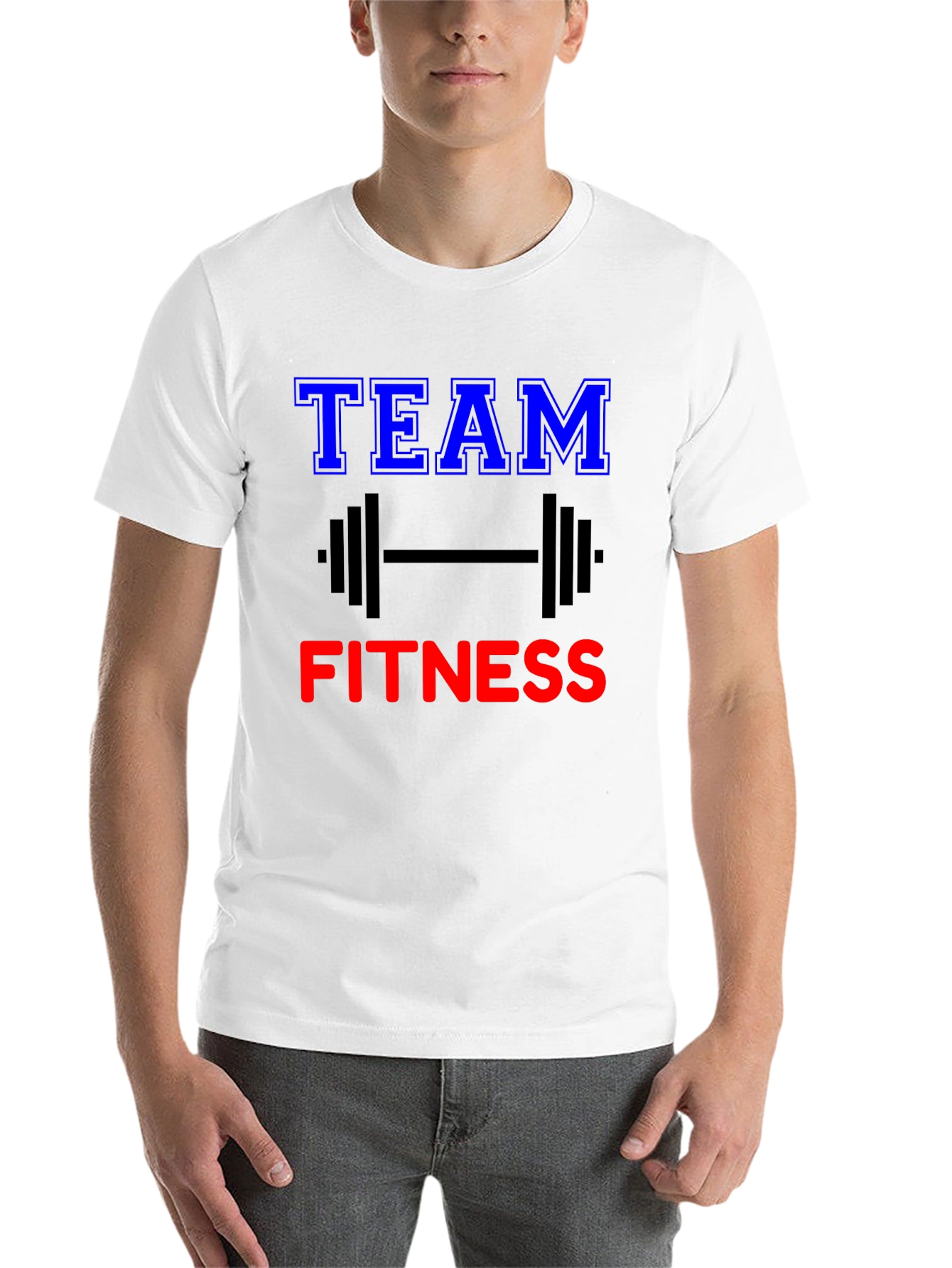 Black Team Fitness Graphic Tee - Gym Workout Shirt view 14
