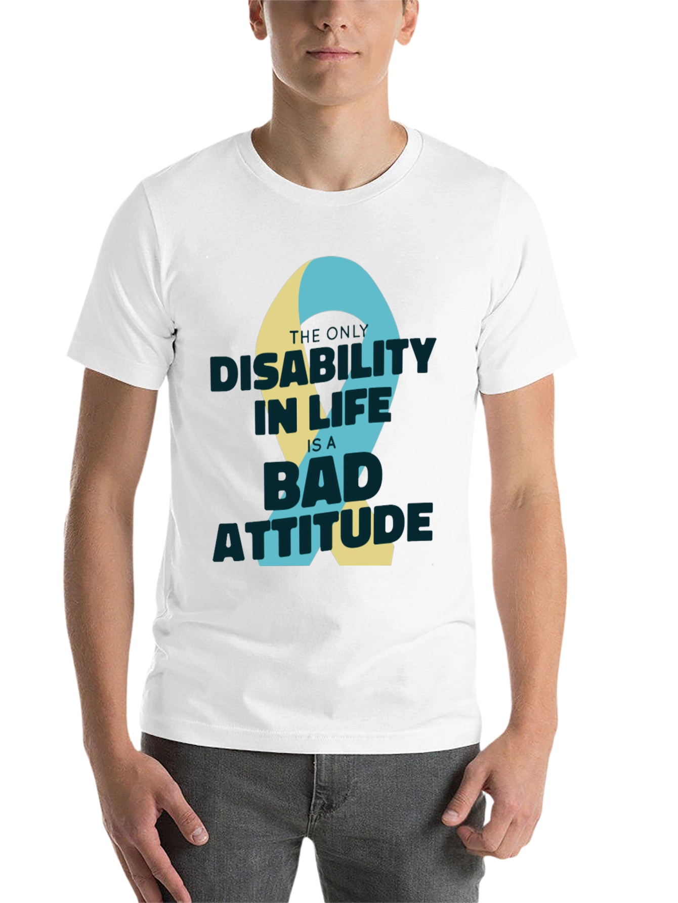 Black Attitude Ribbon Graphic T-Shirt view 14