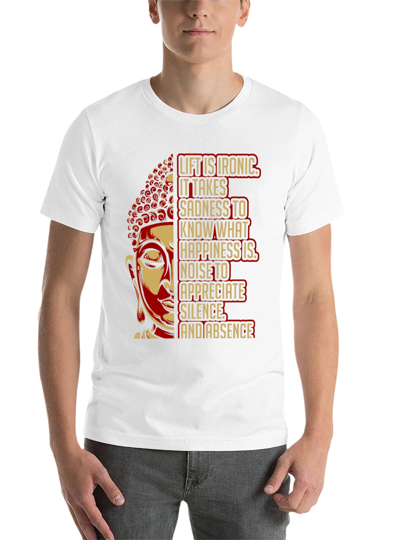 Black Buddha Quote Graphic T-Shirt view 14