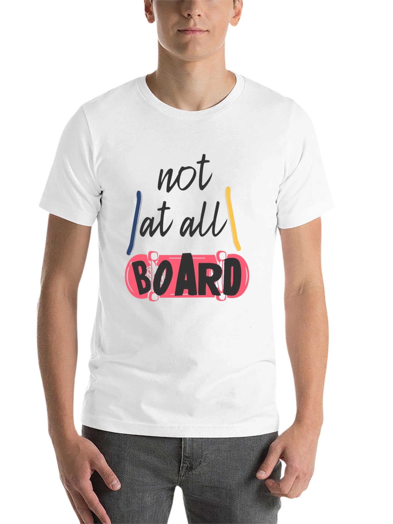 Black Not At All Board Skateboard T-Shirt view 14