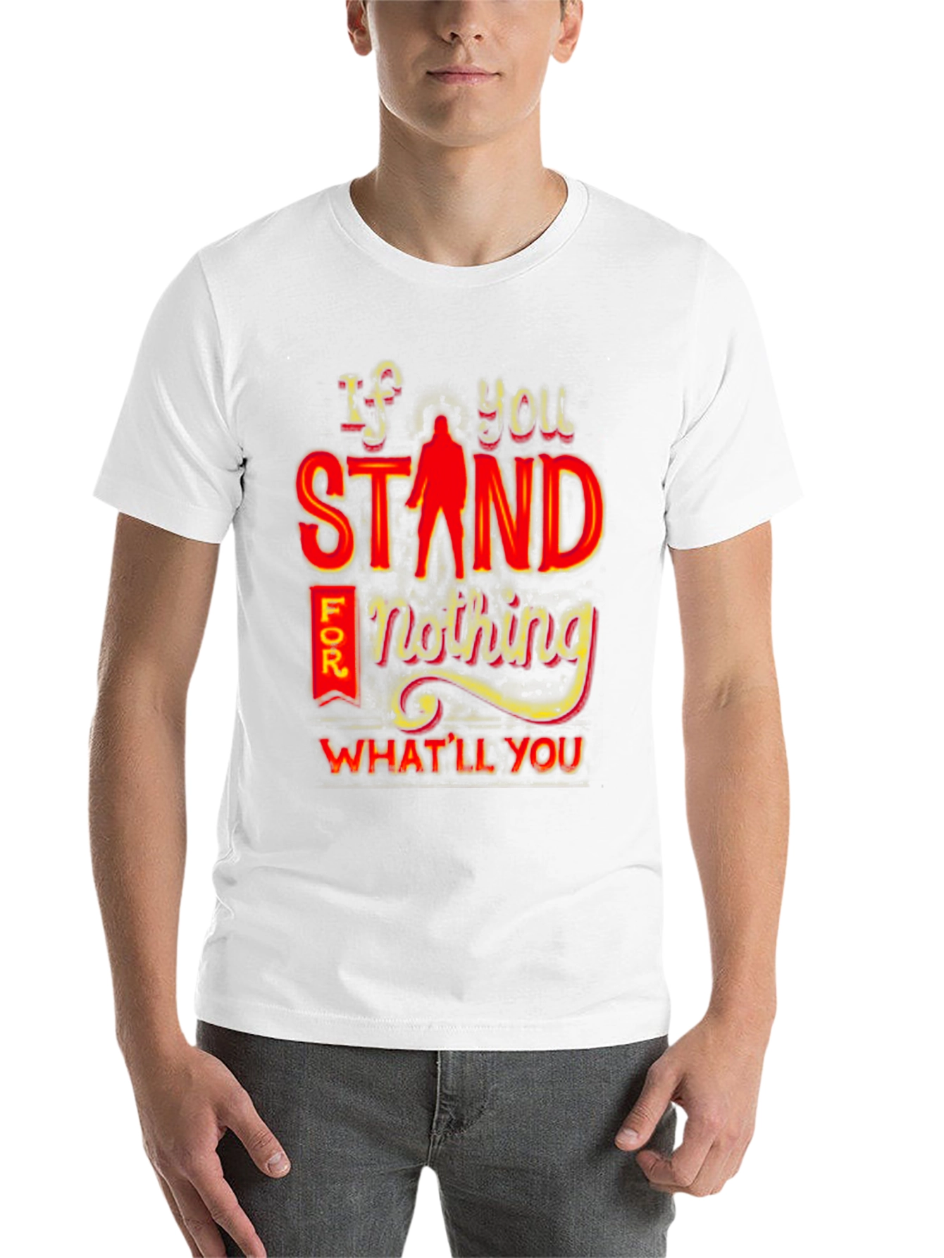 Black If You Stand For Nothing T-Shirt view 14