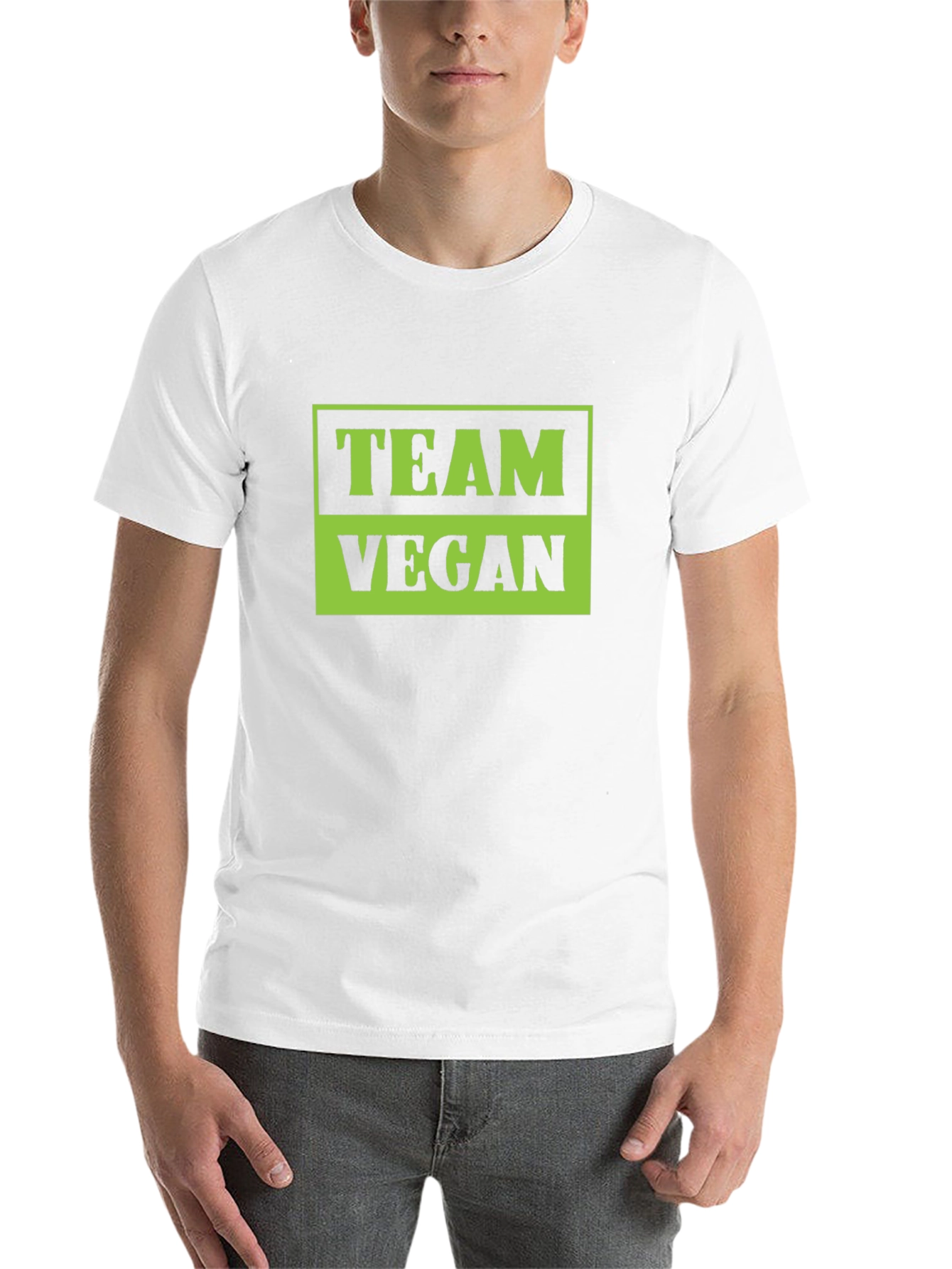 Black Team Vegan Graphic Tee - Black view 14