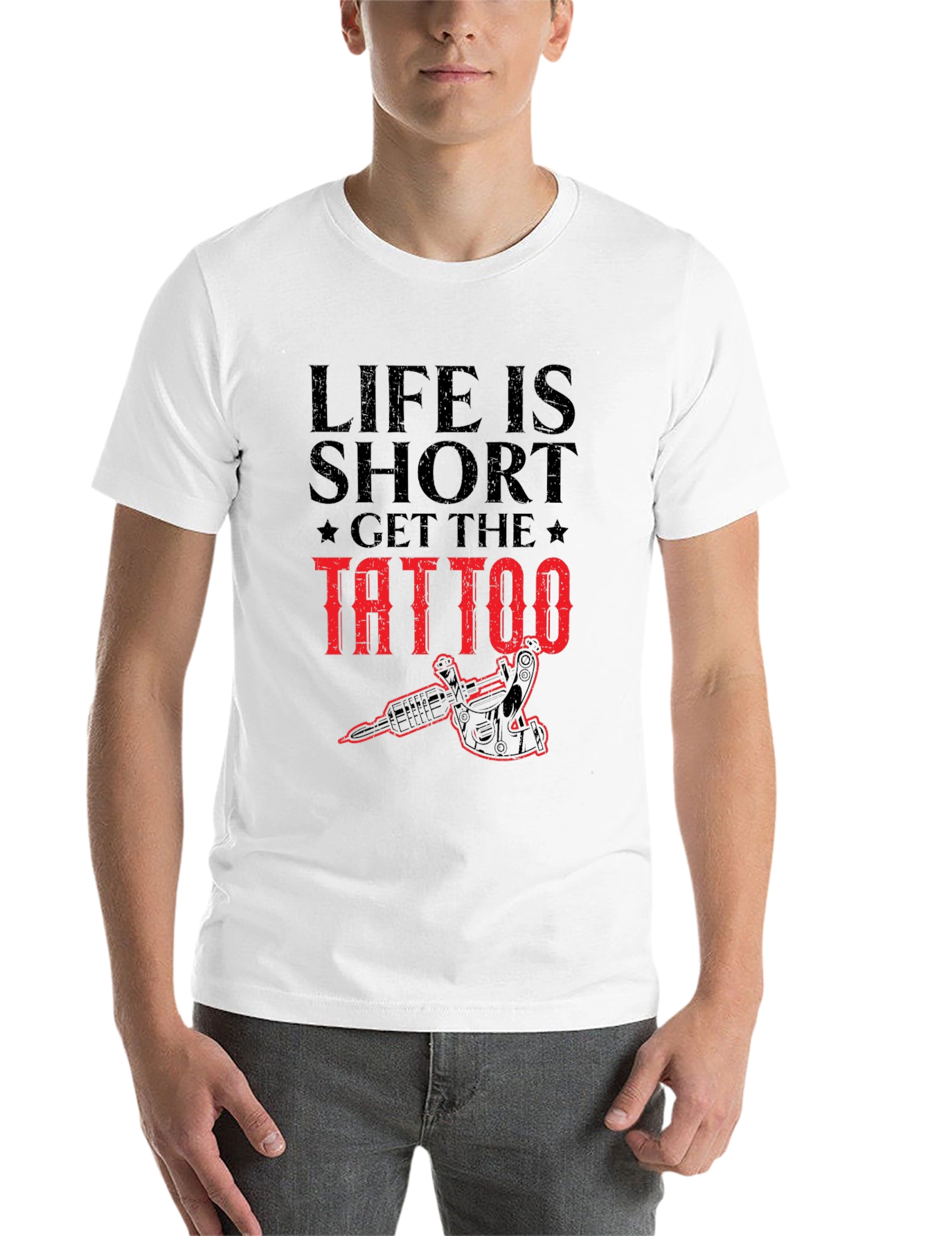 Life is Short Get the Tattoo Graphic Tee - 14
