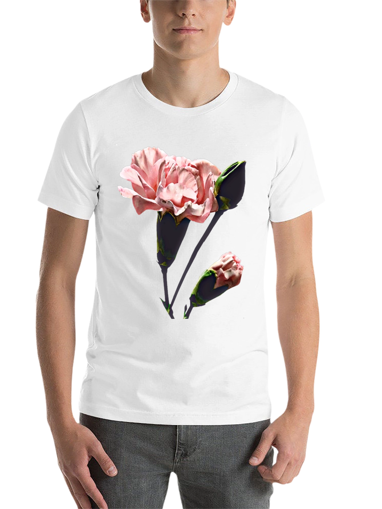 Black Floral Print T-Shirt - Stylish & Comfortable view 14