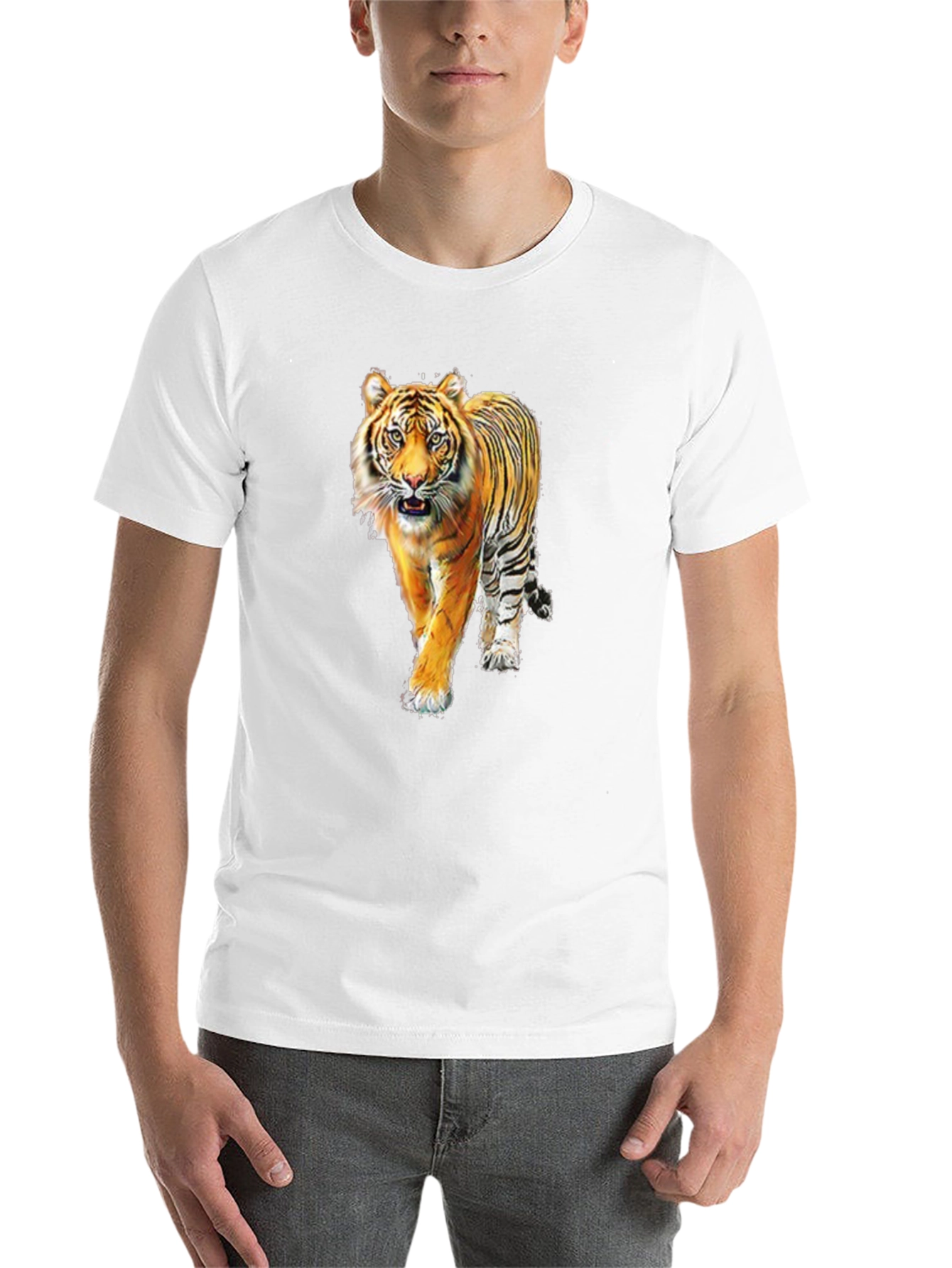 Black Tiger Graphic Print Black T-Shirt view 14
