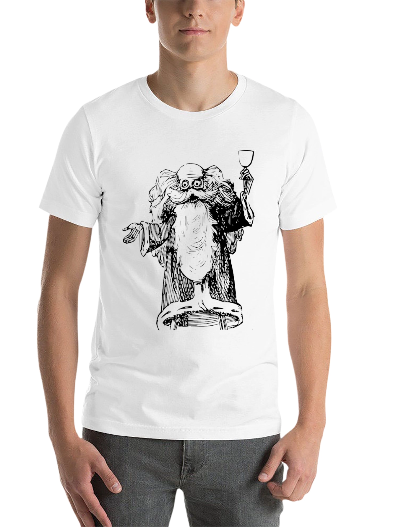 Black Wizard Graphic Black T-Shirt view 14