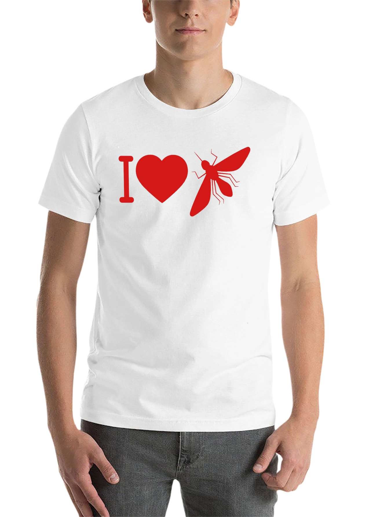 Black I Heart Mosquitoes Graphic Tee - Black Cotton view 14
