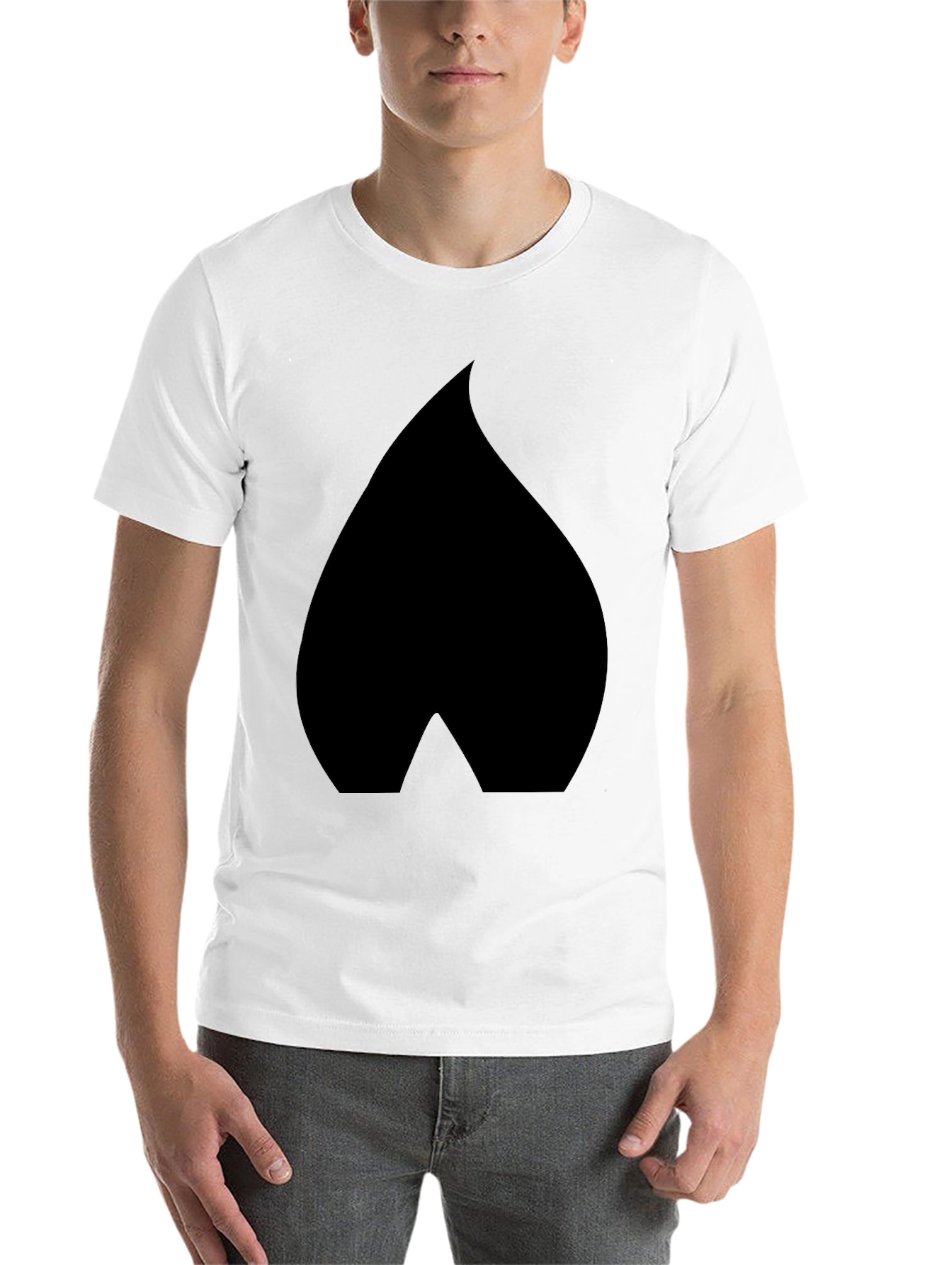 Black Spade Graphic Black T-Shirt - Modern Casual Wear view 14